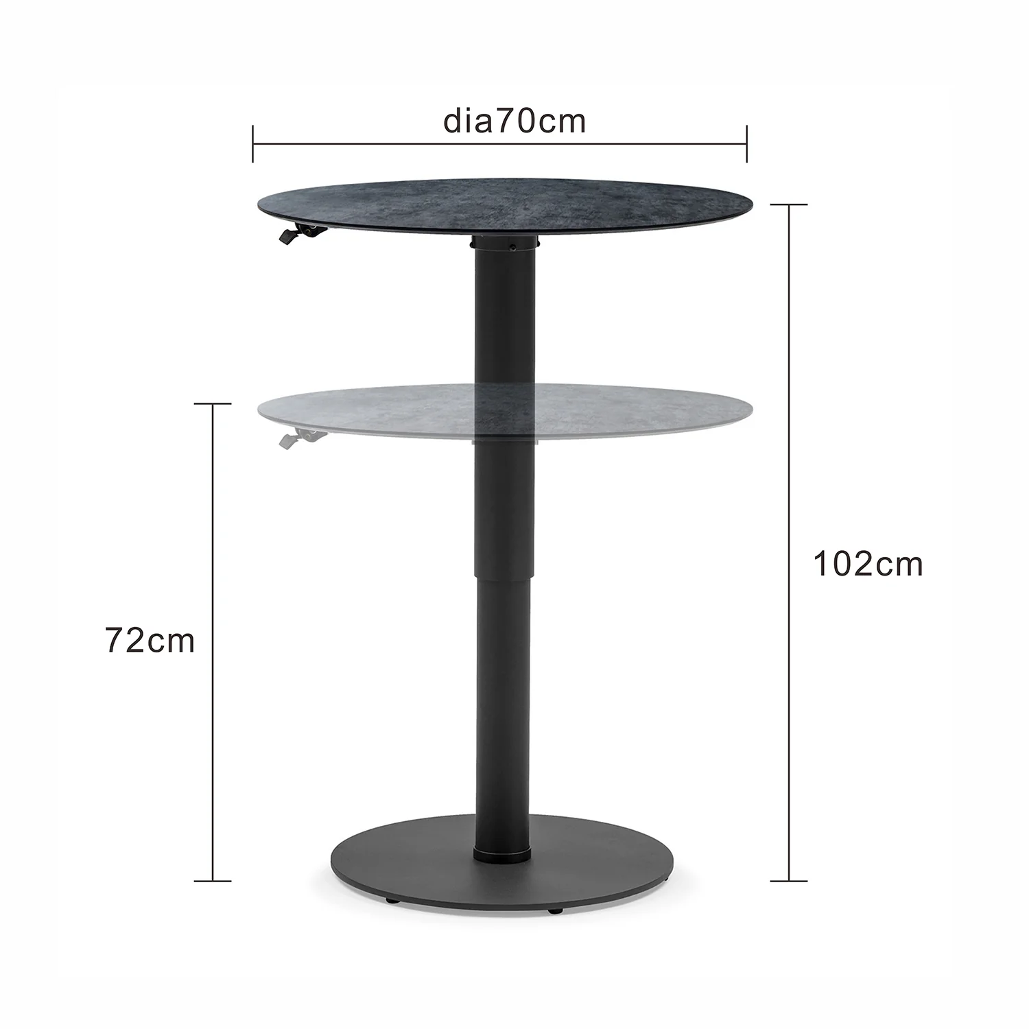 Adeline Aluminium Outdoor Round Pop up Table - Image 9