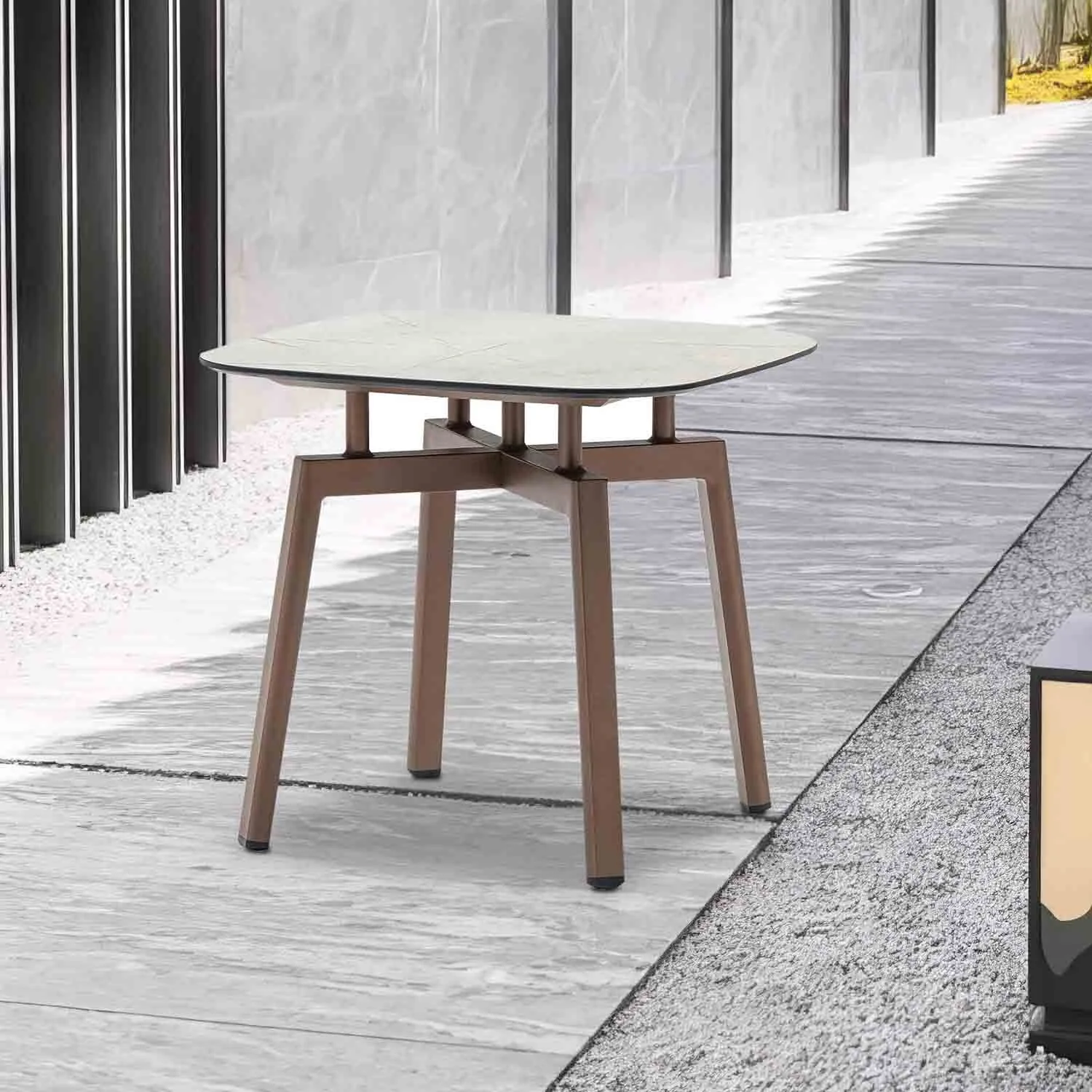 Adeline Aluminium Outdoor Side Table - Image 2