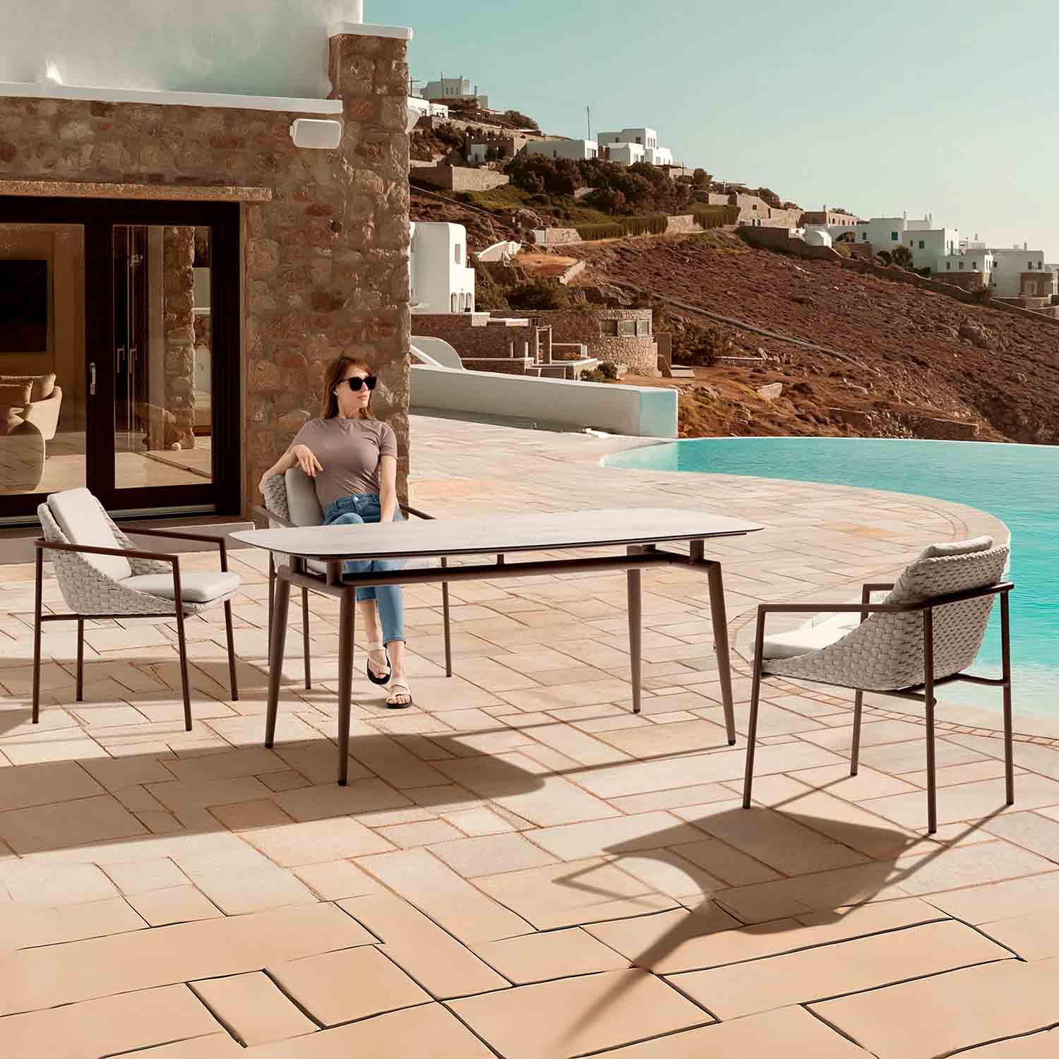 Adeline Rope Outdoor Dining Chair - Image 2
