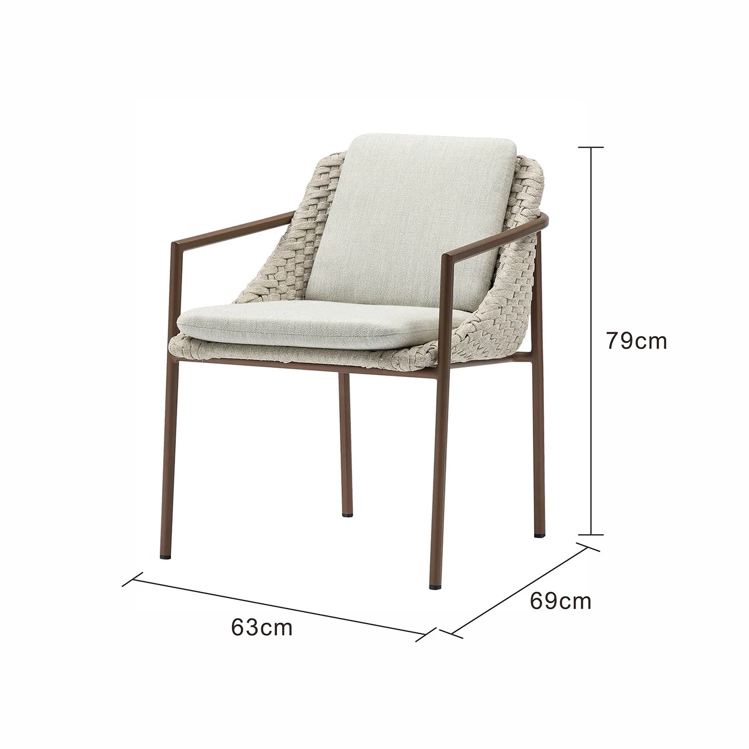 Adeline Rope Outdoor Dining Chair - Image 7