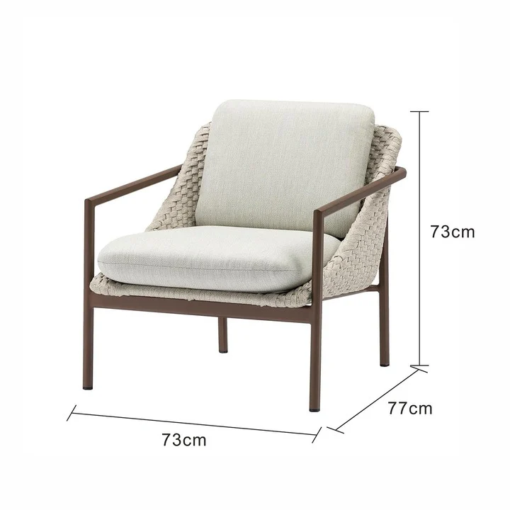 Adeline Rope Outdoor Armchair - Image 5