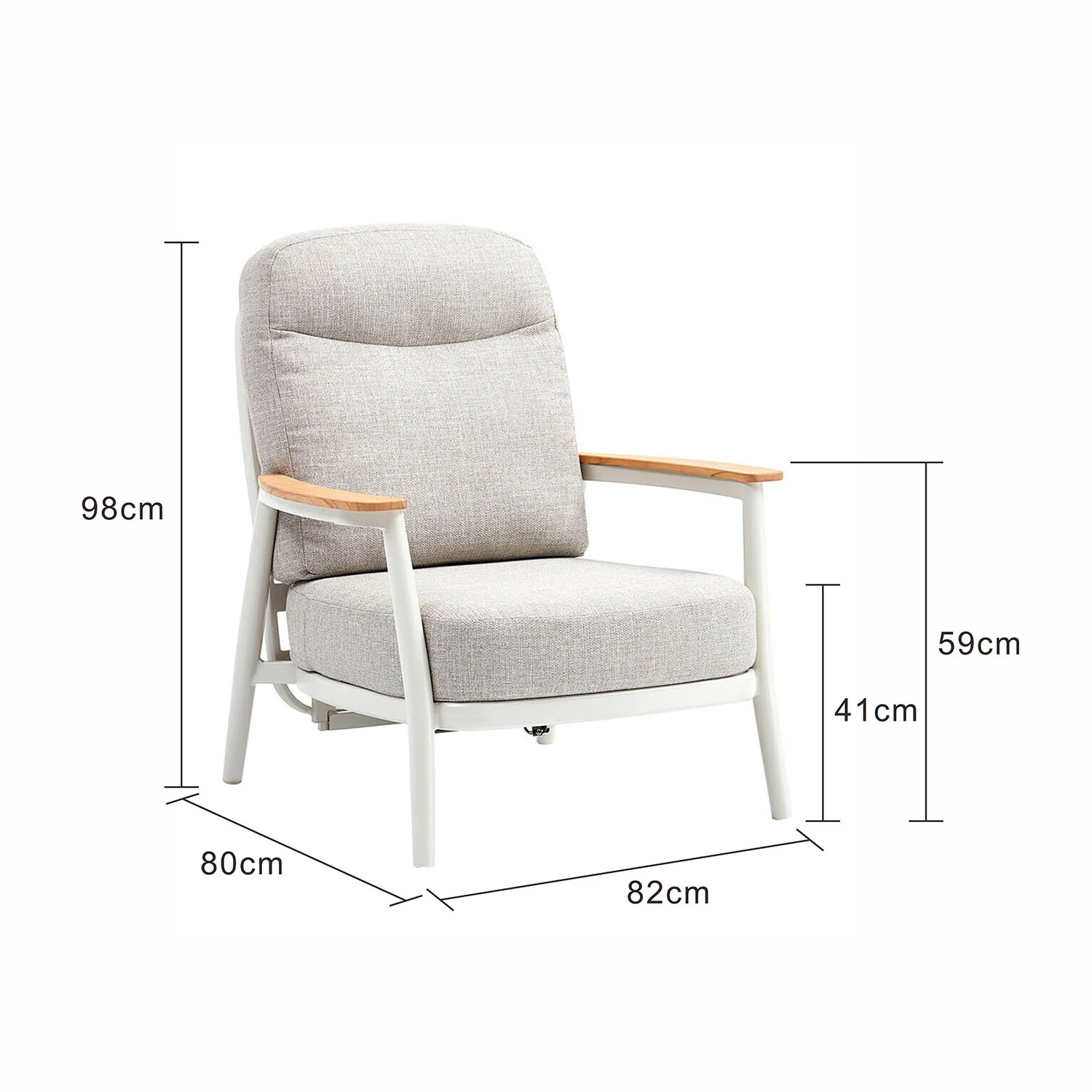 Anchorage Reclining Armchair Aluminium Outdoor Lounge - Image 10