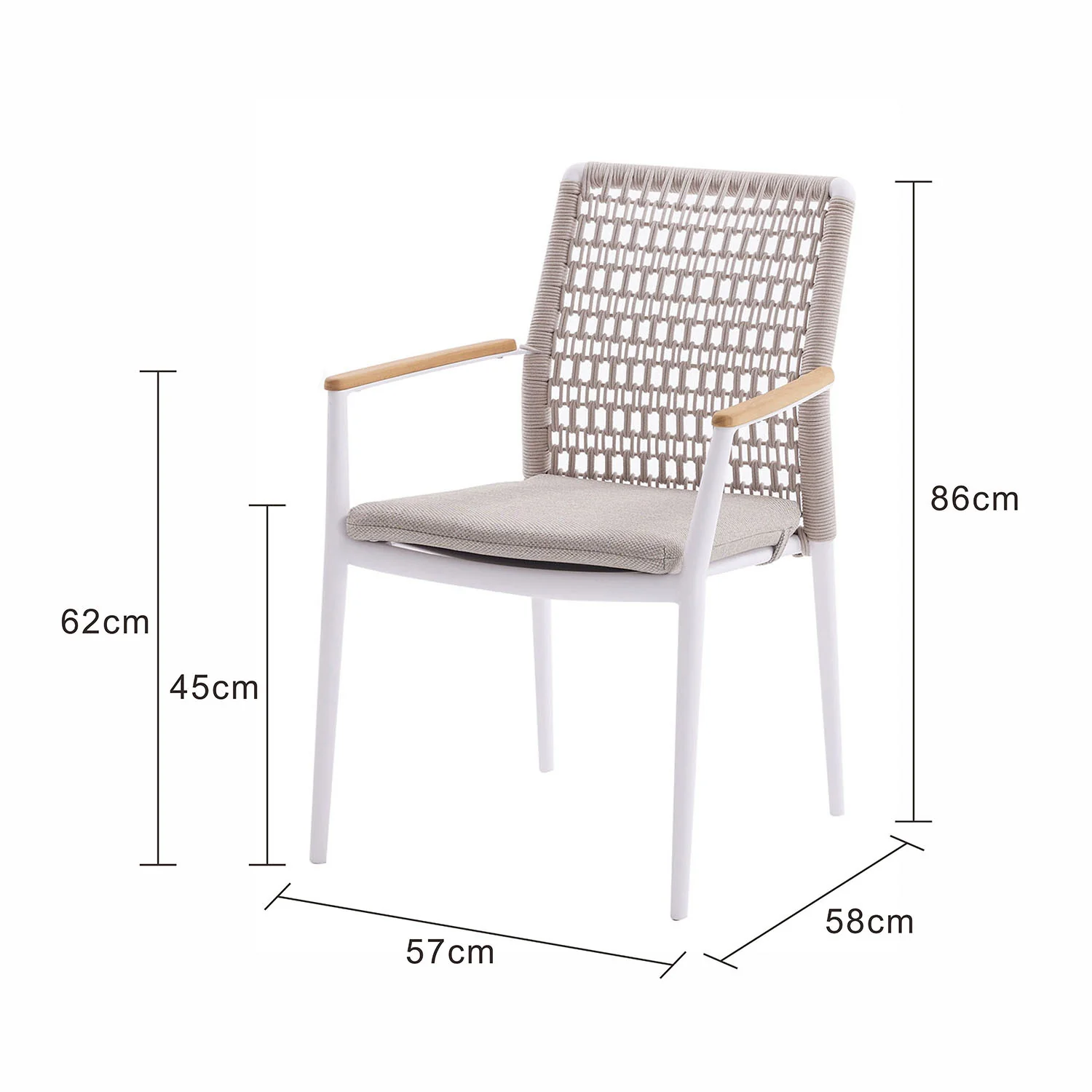 Anchorage Rope Outdoor Dining Chair - Image 10