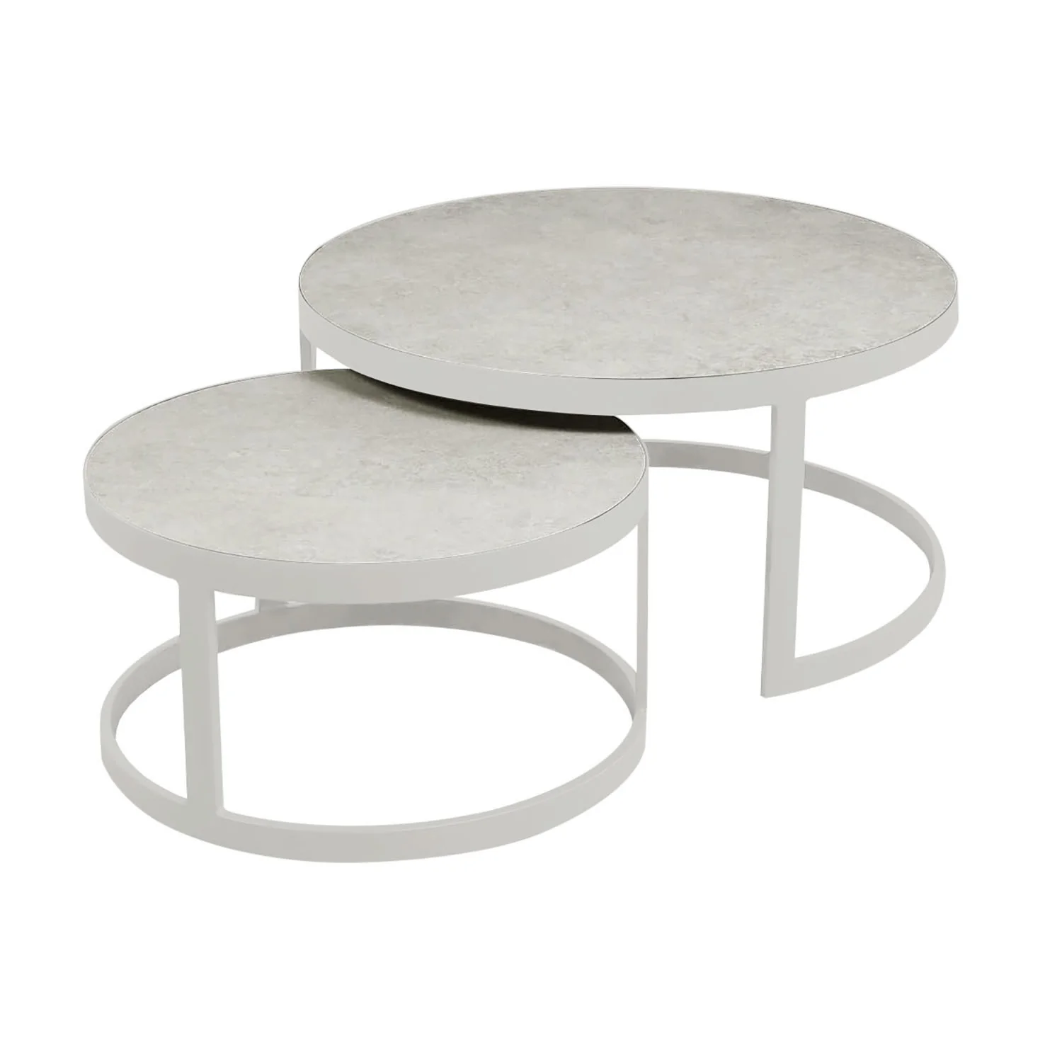 Ancona Aluminium Round Coffe Table - Image 4