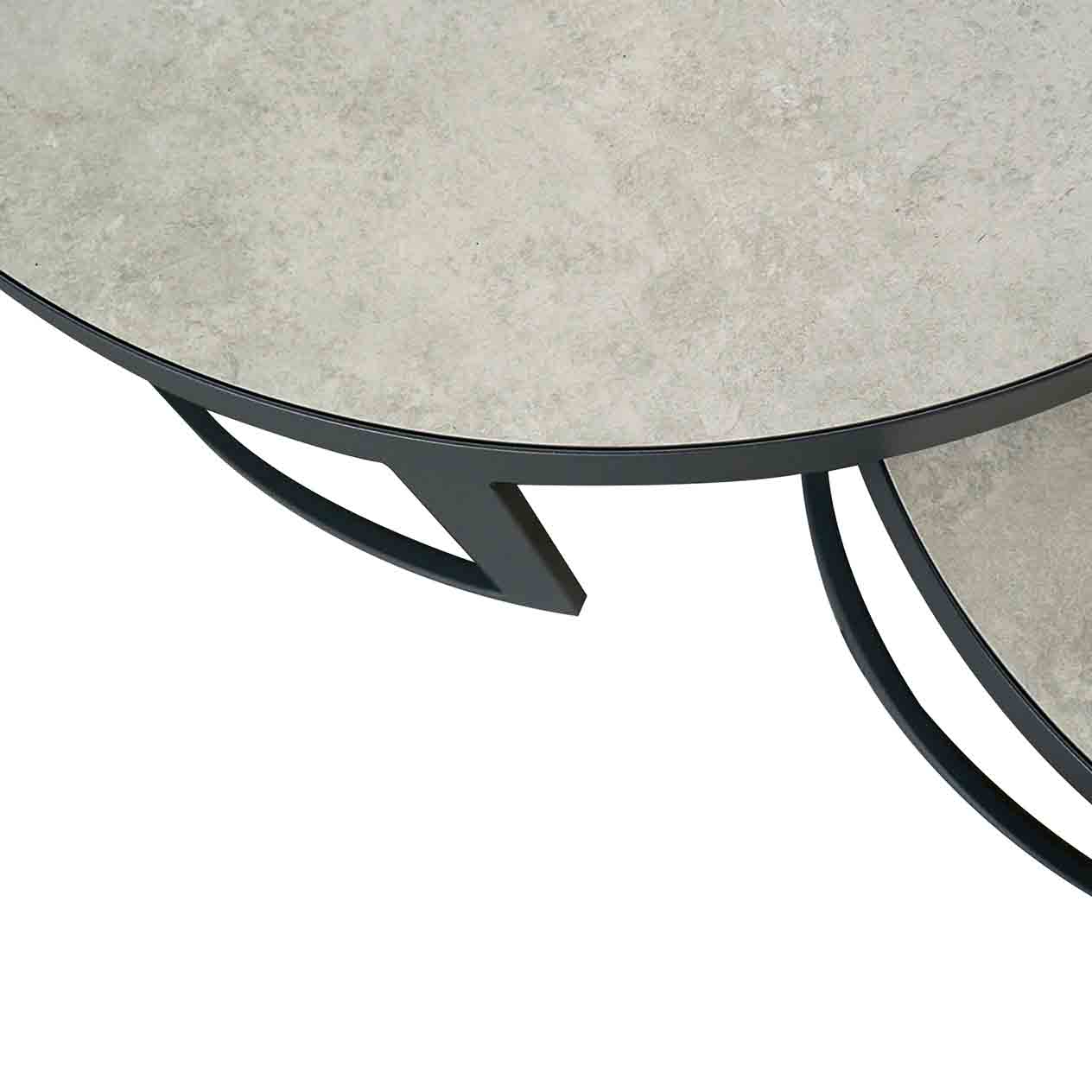 Ancona Aluminium Round Coffe Table - Image 5
