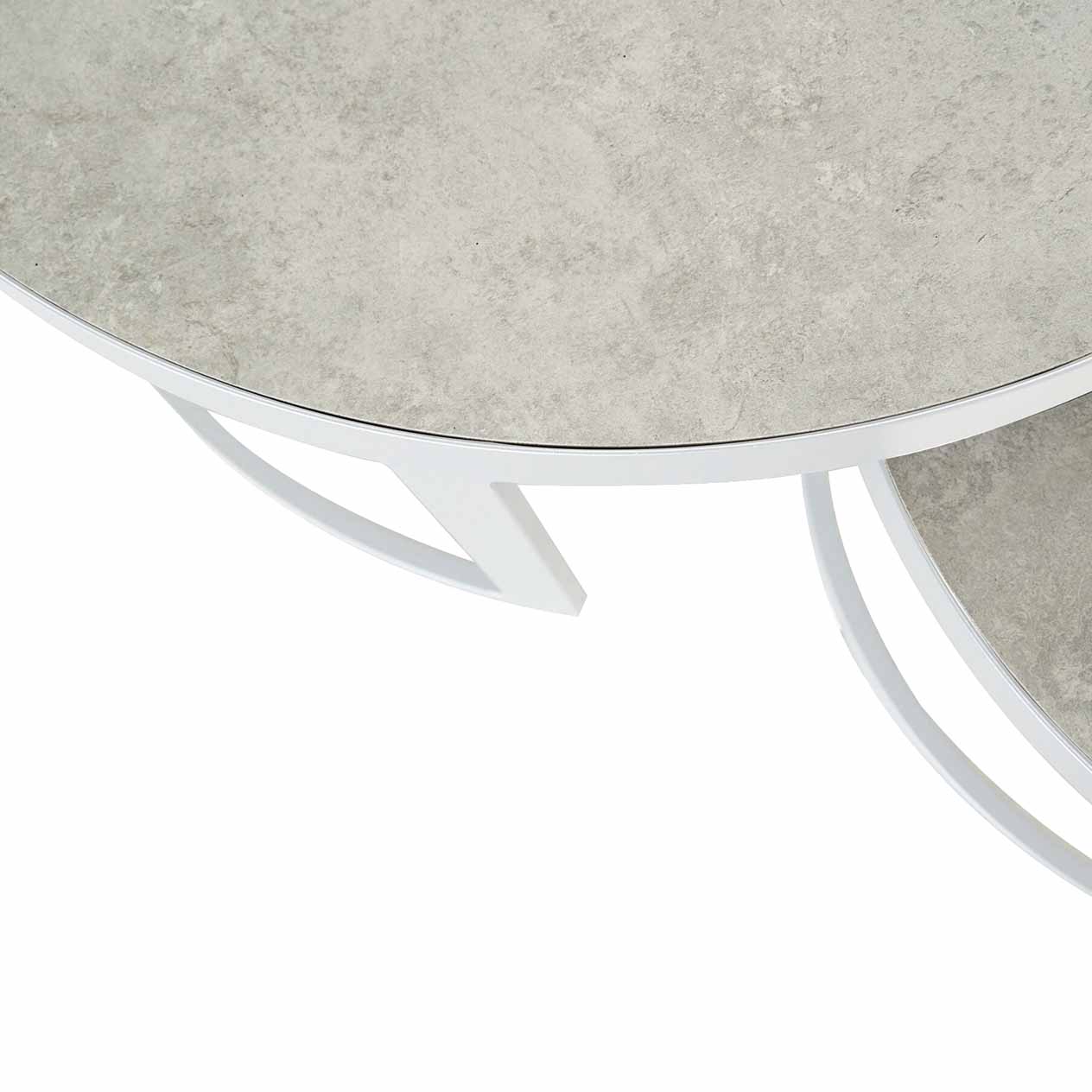Ancona Aluminium Round Coffe Table - Image 6