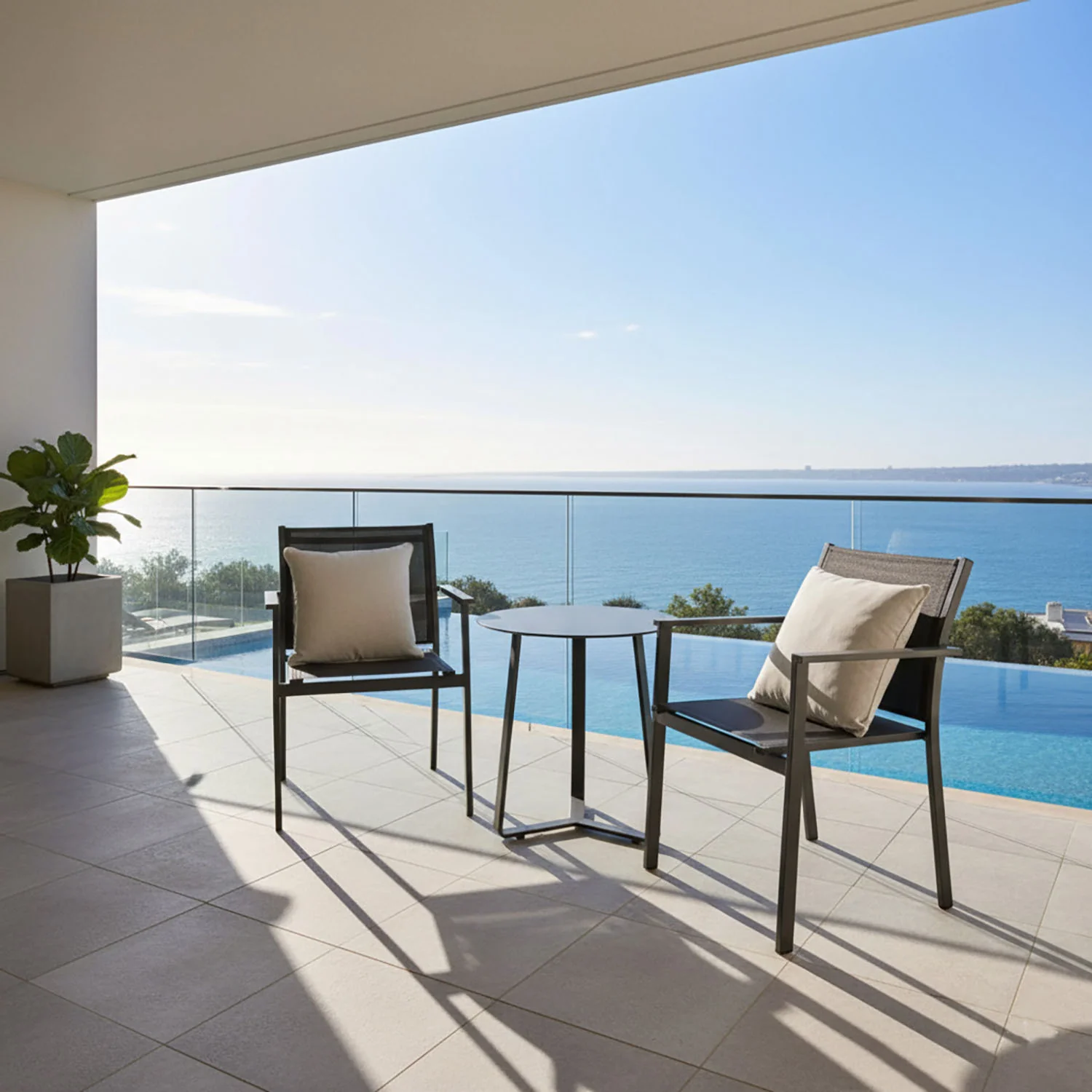 Apollo Table April Chair Outdoor Balcony Setting - Image 2