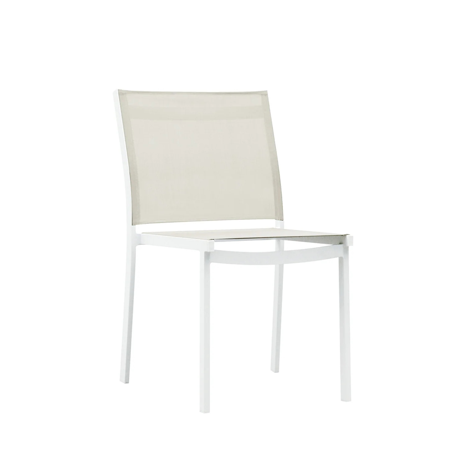 April Outdoor Aluminium Armless Dining Chair - Image 2
