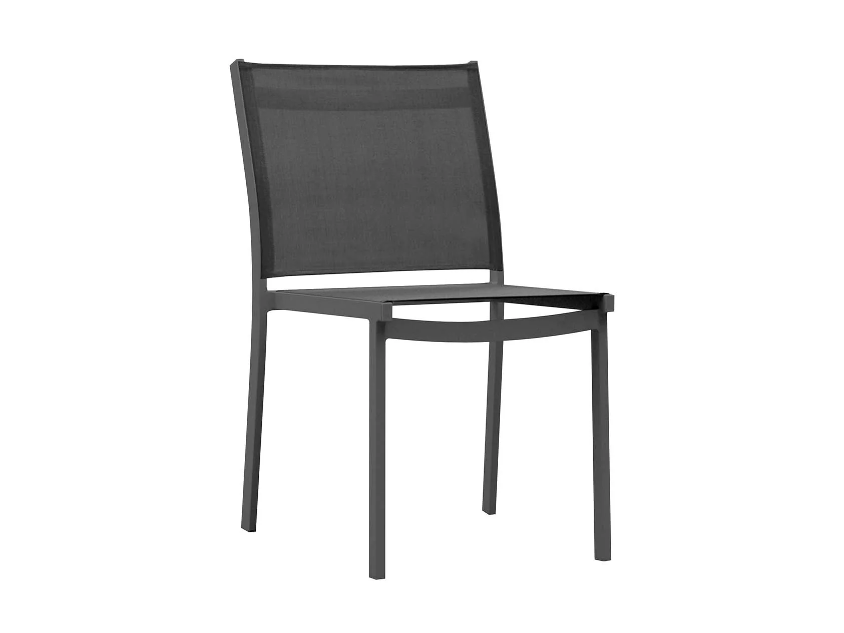 April Outdoor Aluminium Armless Dining Chair - Image 3