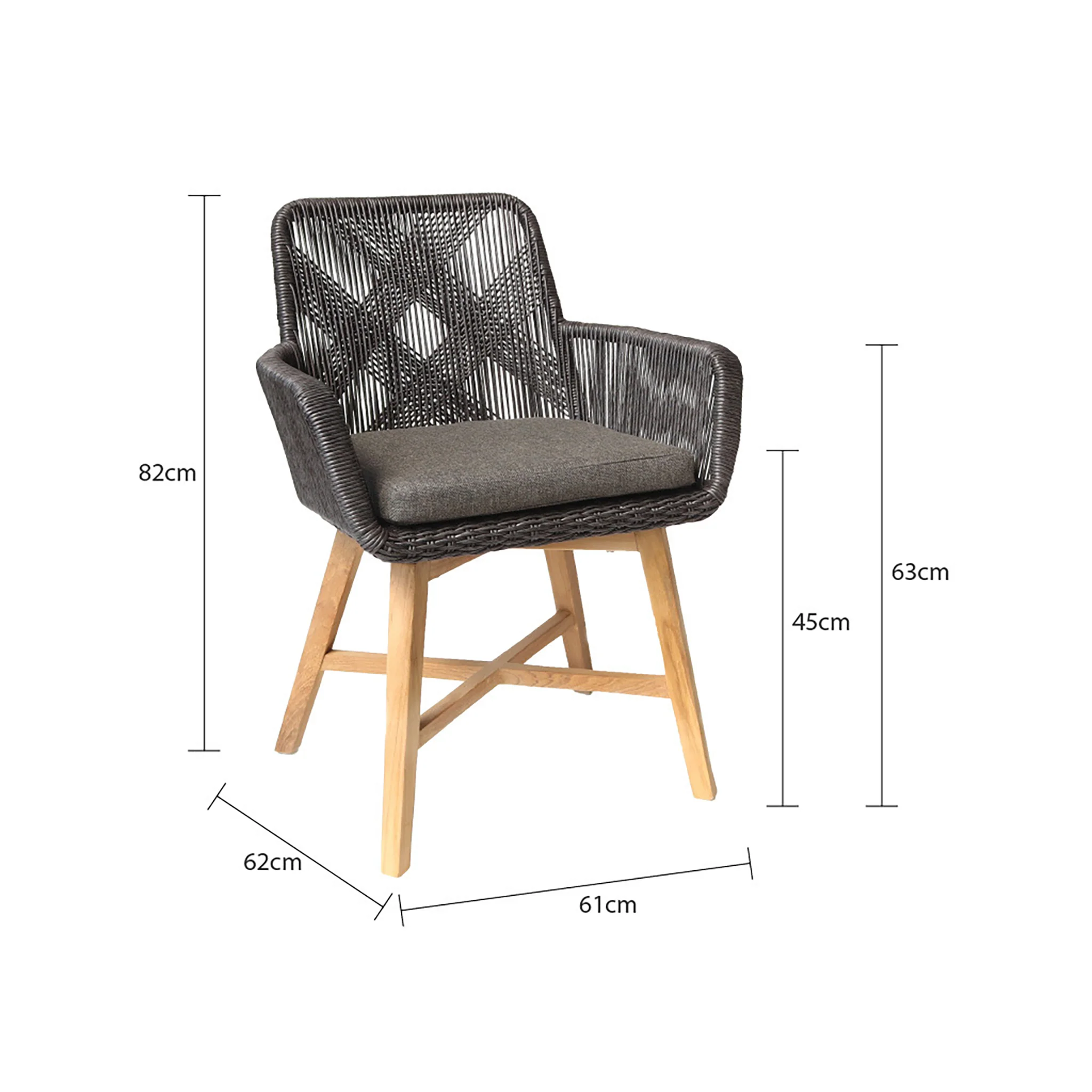 Armenia Outdoor Wicker Dining Chair - Image 14