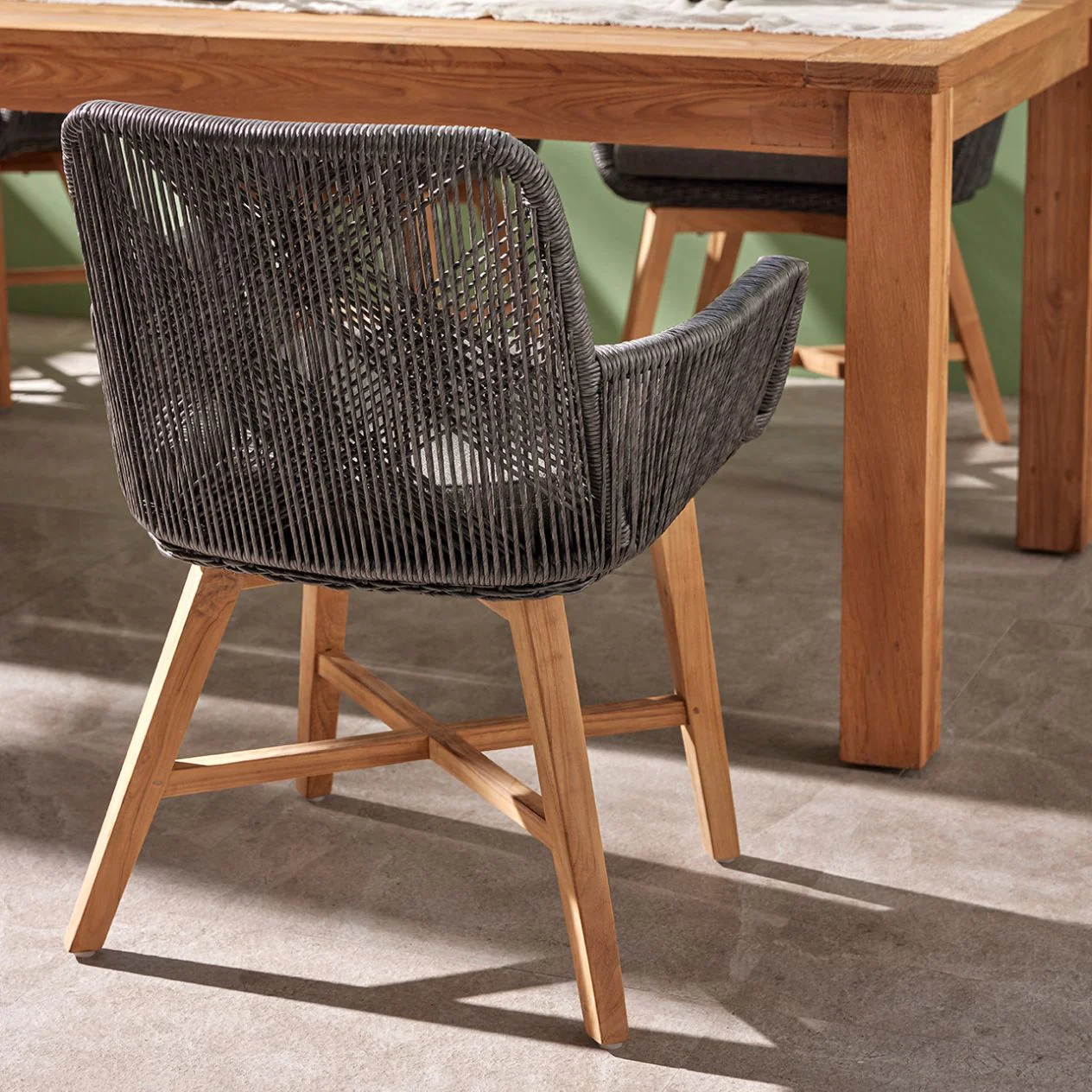 Armenia Outdoor Wicker Dining Chair - Image 8