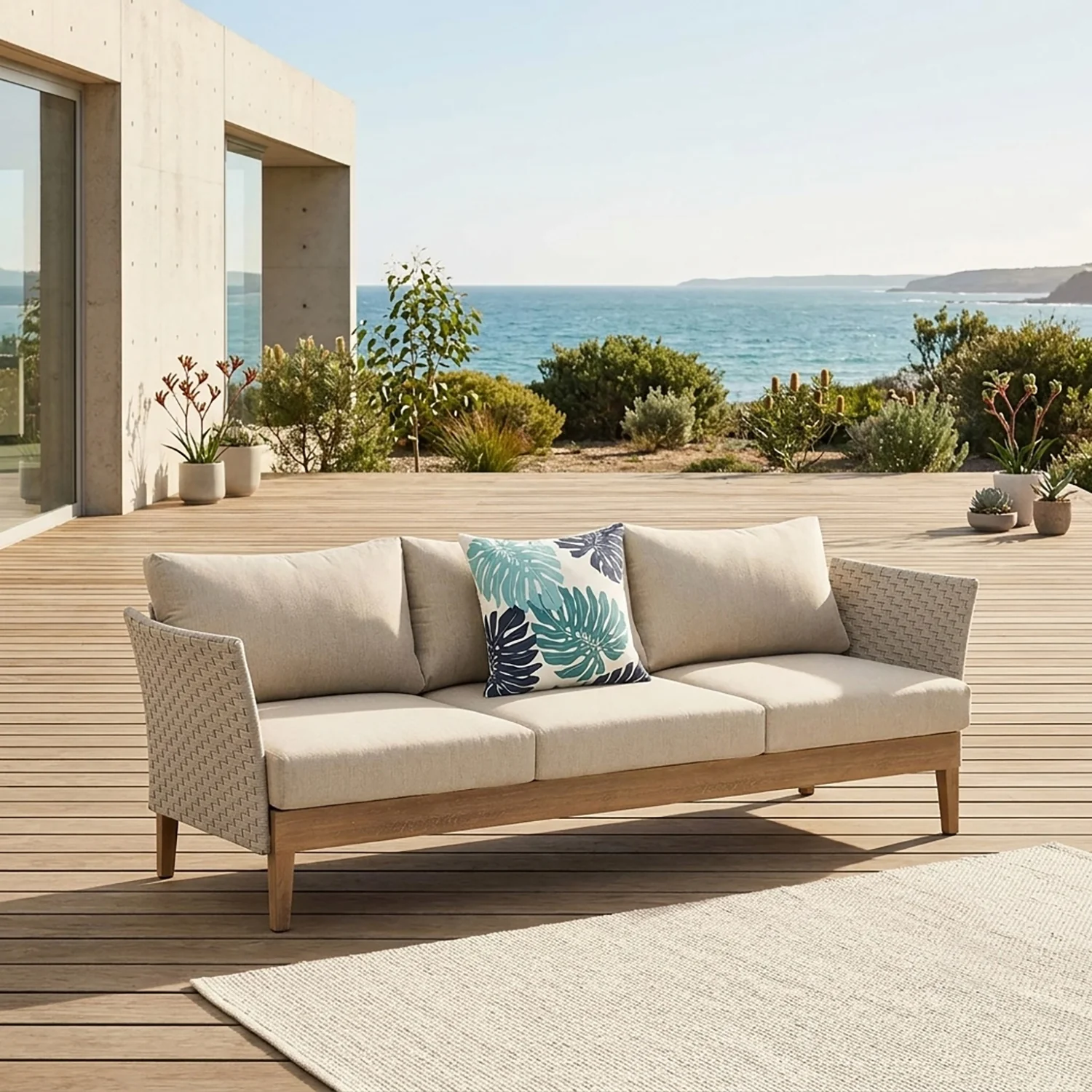 Belfast 3 Seater Outdoor Rope Lounge - Image 2