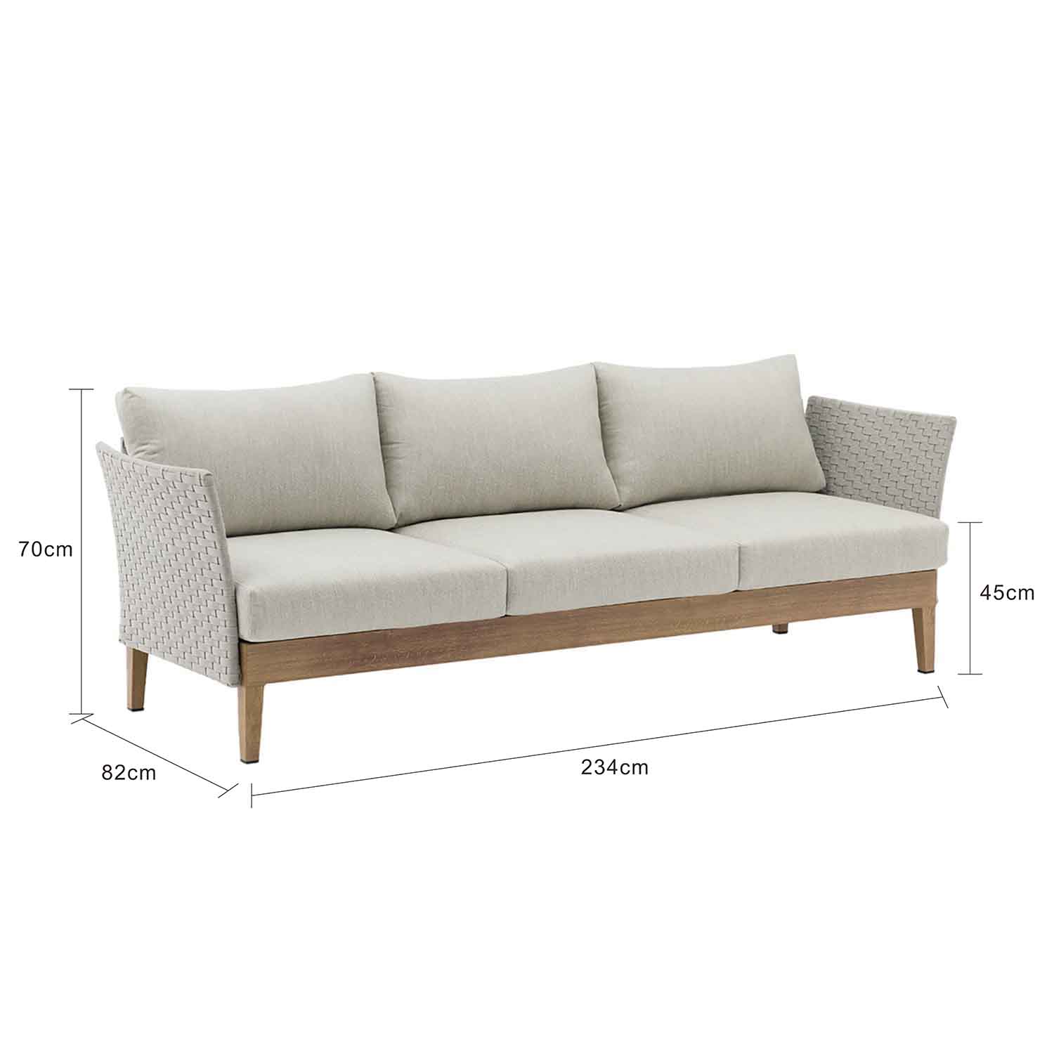 Belfast 3 Seater Outdoor Rope Lounge - Image 5