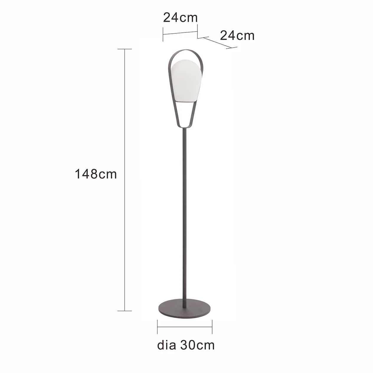 Bobby Outdoor Aluminium Lamp High - Image 4