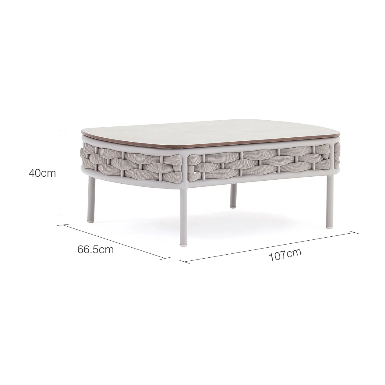 Boston Outdoor Rope Coffee Table 107 cm - Image 6