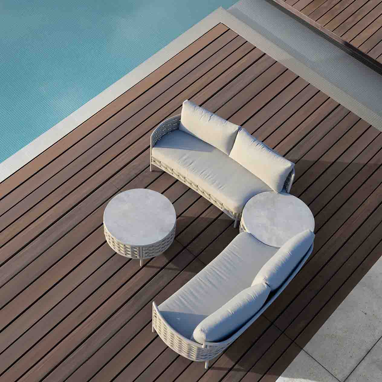 Boston Outdoor Rope Round Coffee Table 81 cm - Image 4