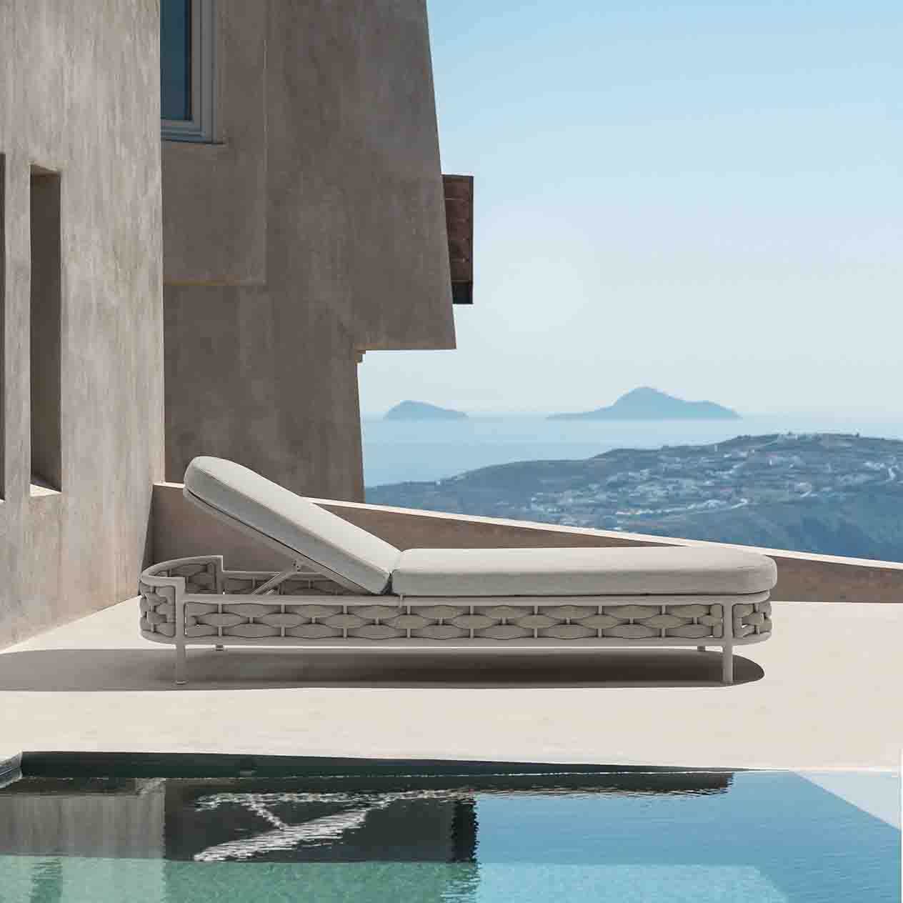 Boston Outdoor Rope Sun Lounger - Image 3