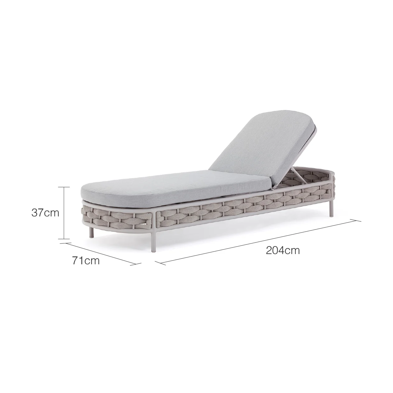 Boston Outdoor Rope Sun Lounger - Image 6