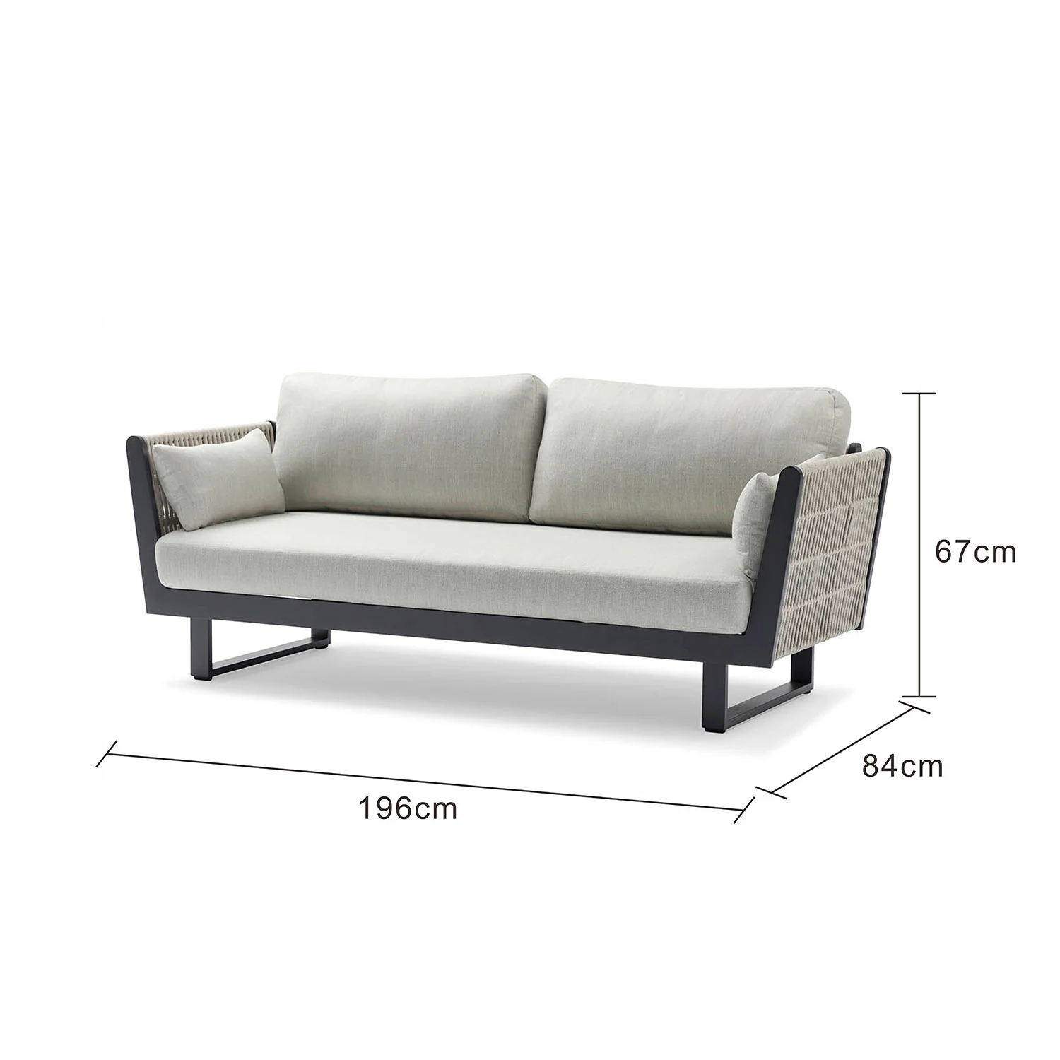 Breeze Rope Outdoor 2 Seater Lounge - Image 4