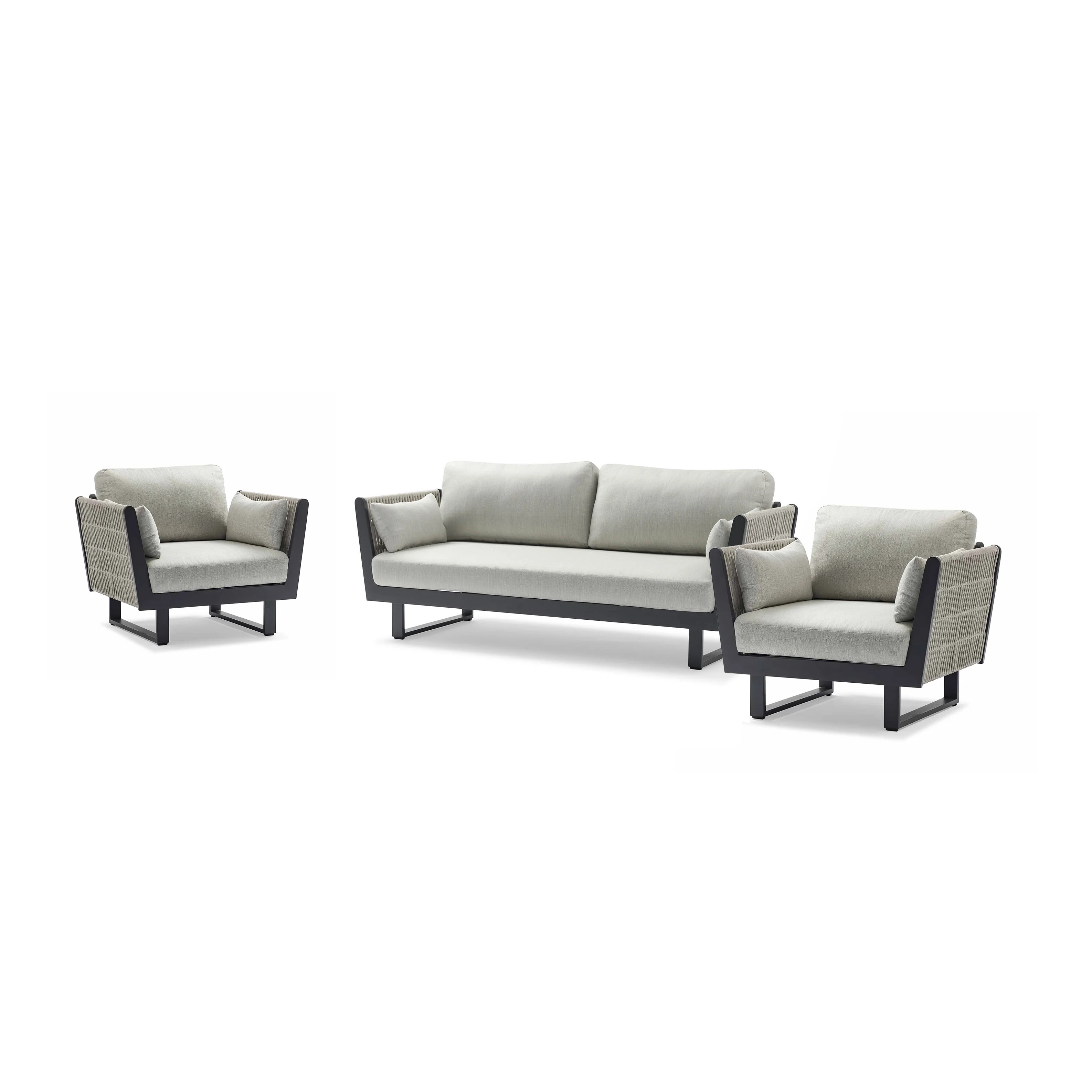 Breeze 4 Seater Outdoor Rope Lounge Setting