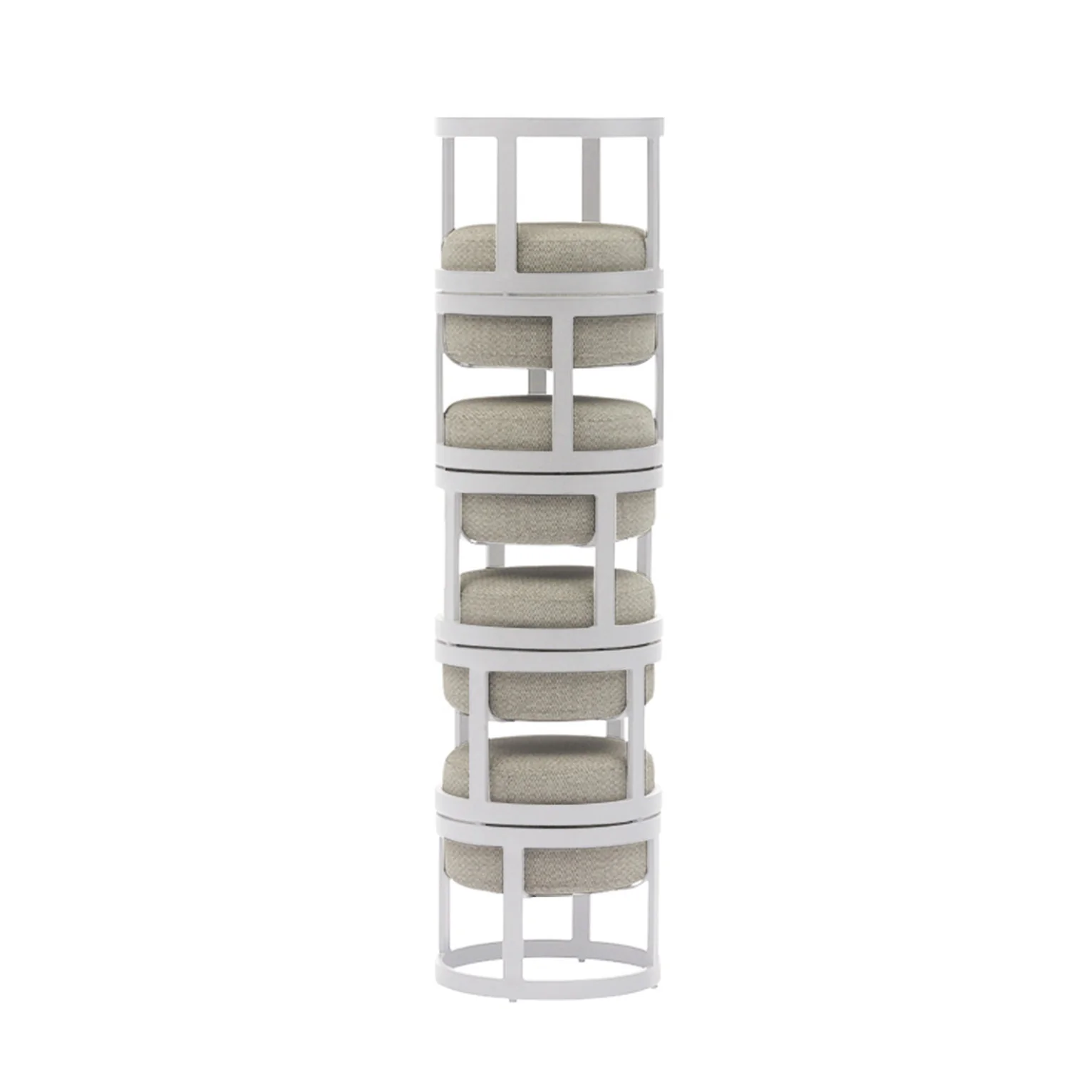 Casper Round Outdoor Aluminium Stool - Image 5