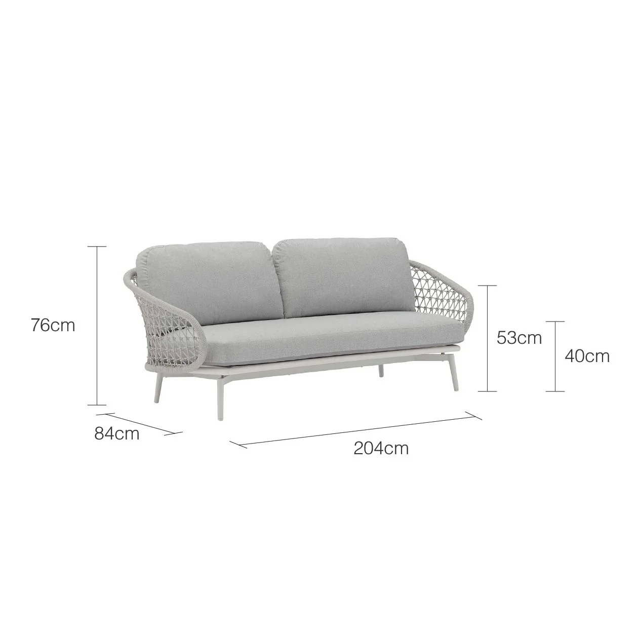 Chelsea 2 Seater Outdoor Rope Lounge - Image 4