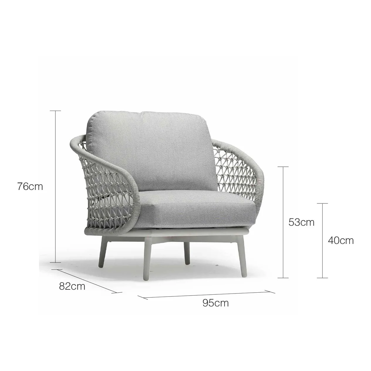 Chelsea Outdoor Rope Armchair - Image 7