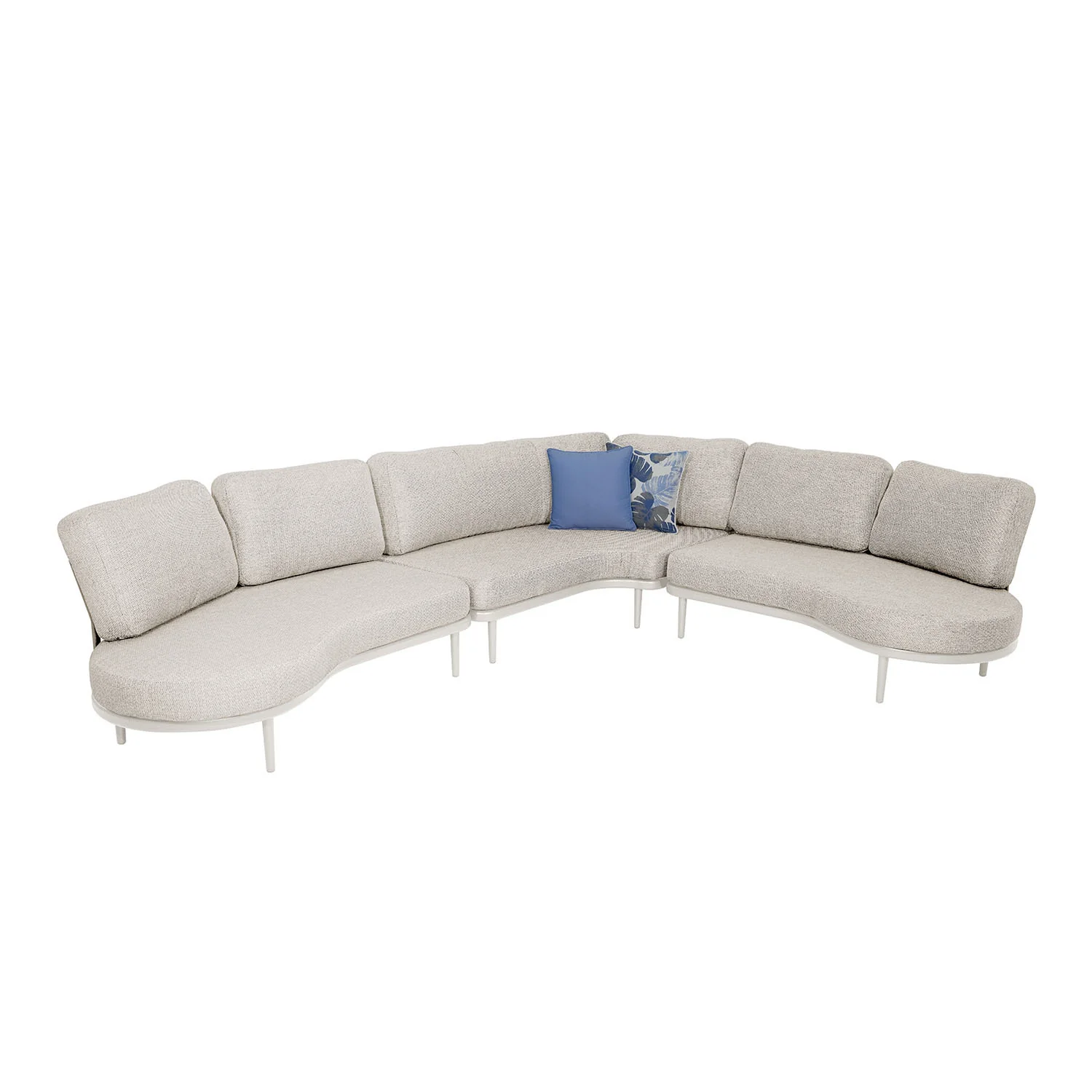 Aberdeen 5 Seater Aluminium Outdoor Lounge with Ancona Coffee Table - Image 5