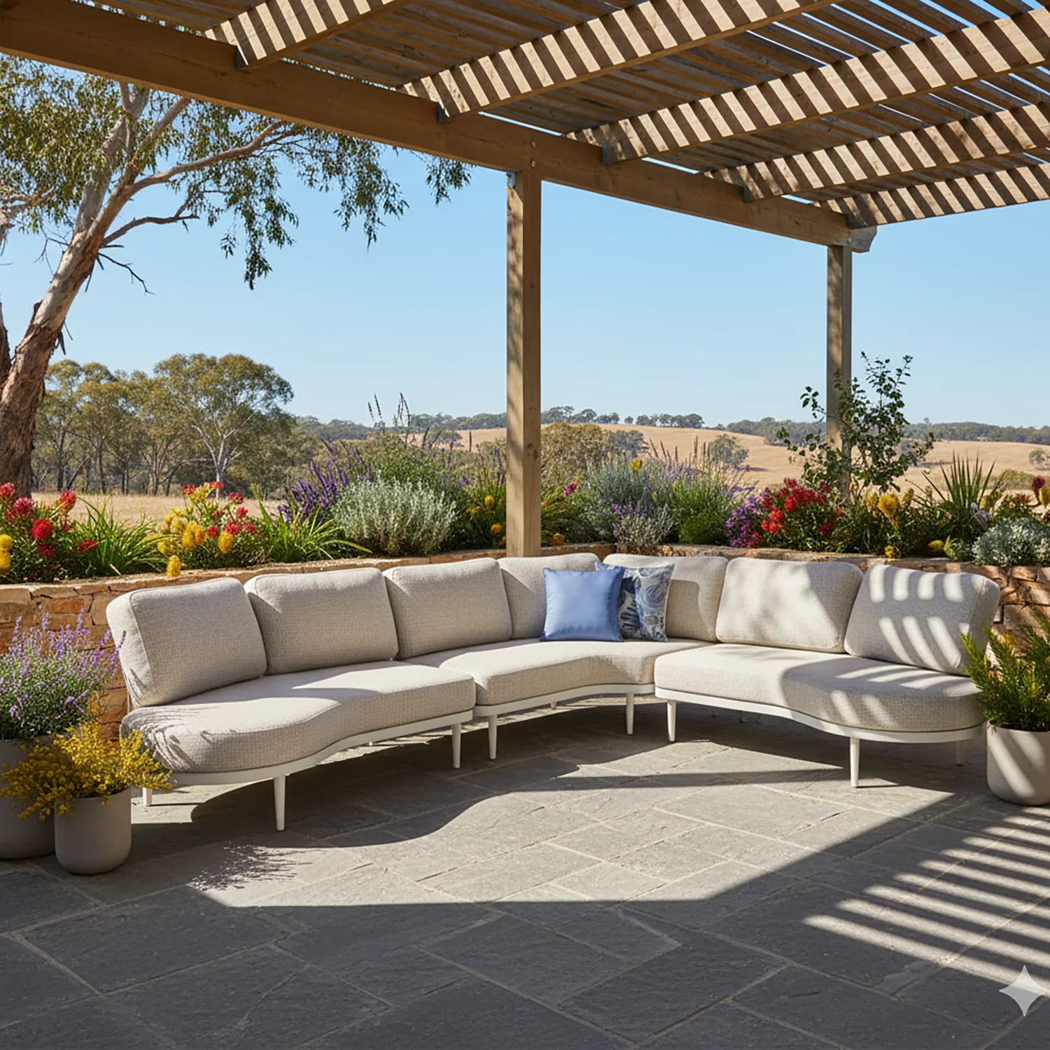 [Clearance] Aberdeen 5 Seater Aluminium Outdoor Lounge at Brisbane (BNE) QLD Warehouse Only - Image 2
