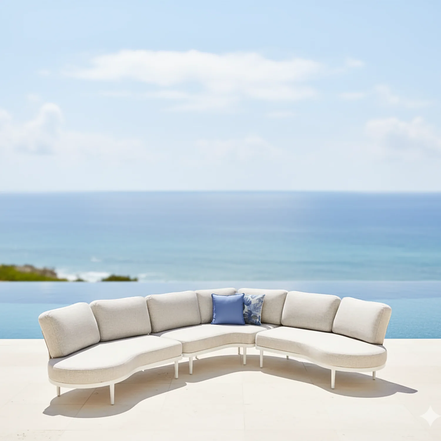 [Clearance] Aberdeen 5 Seater Aluminium Outdoor Lounge at Brisbane (BNE) QLD Warehouse Only - Image 3