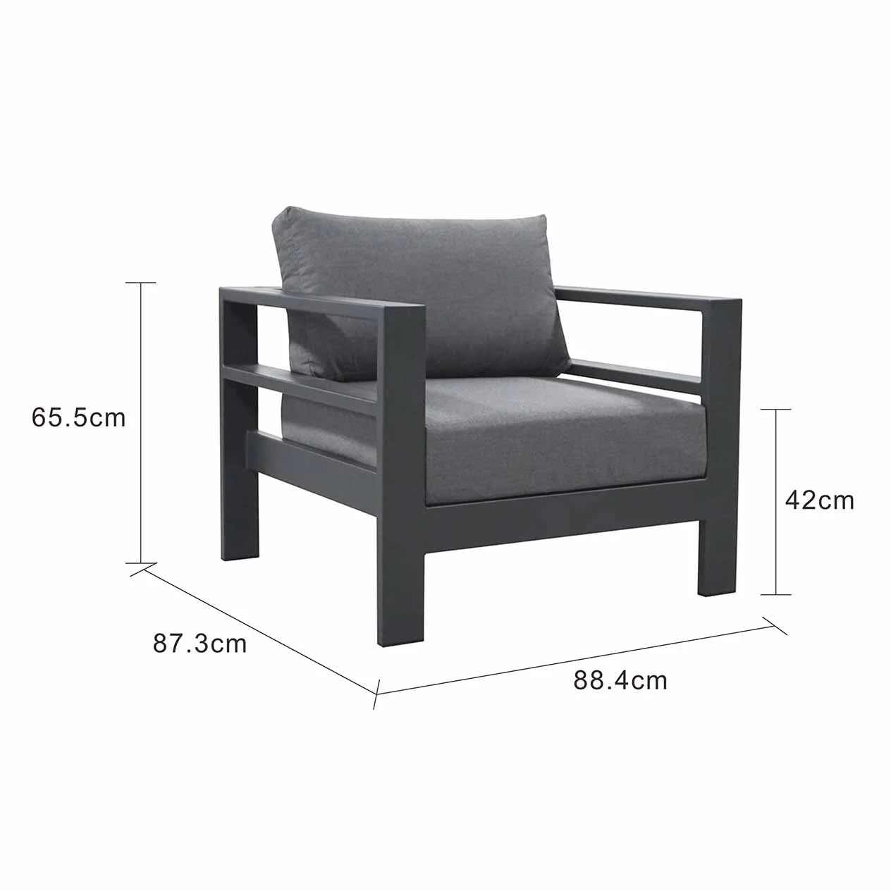 [Clearance] Albury Outdoor Aluminium Armchair at Moorabbin (MOR) VIC Store Only - Image 6