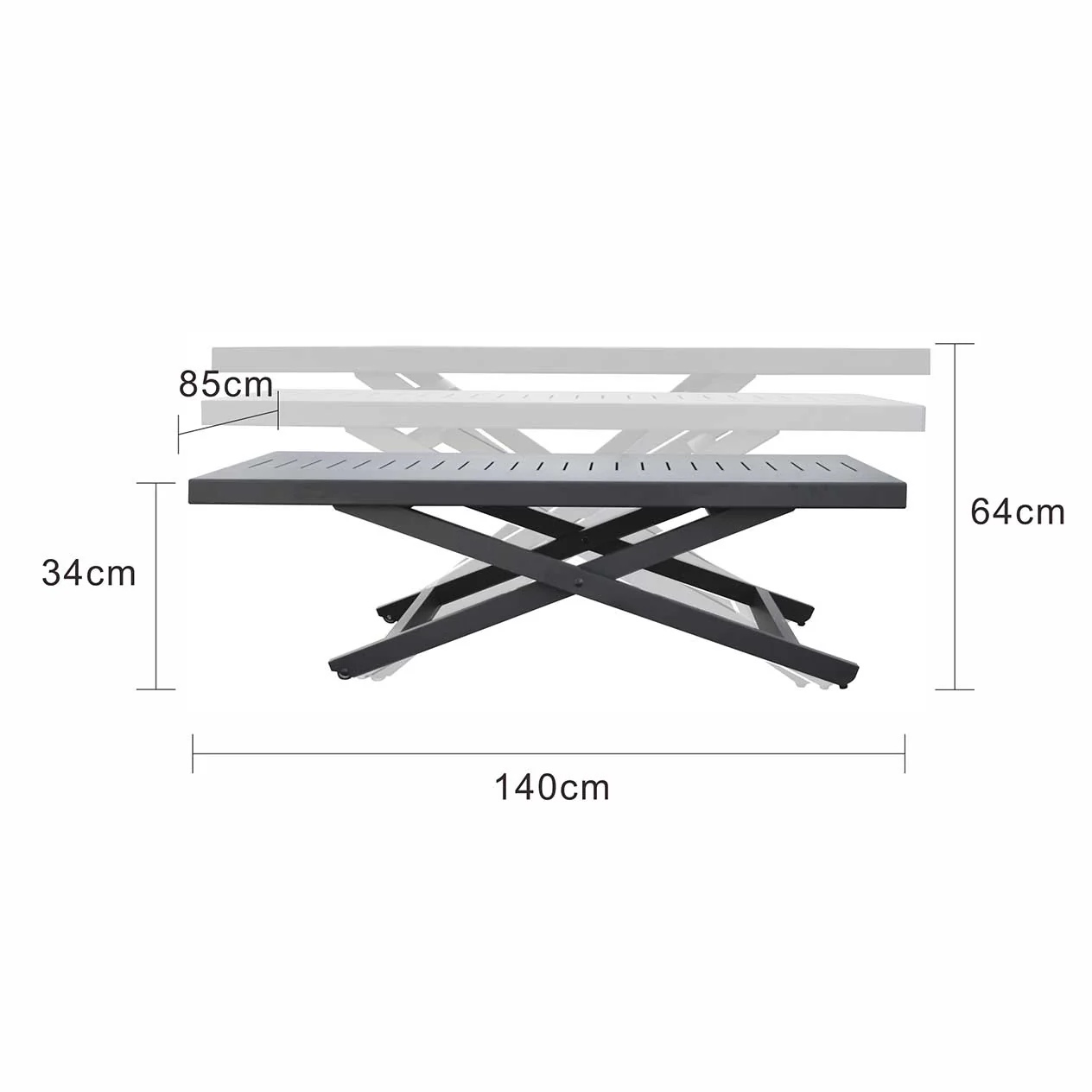 [Clearance] Bradford Outdoor Aluminium Pop Up Coffee Table 140 cm at Moorabbin (MOR) VIC Store Only - Image 4