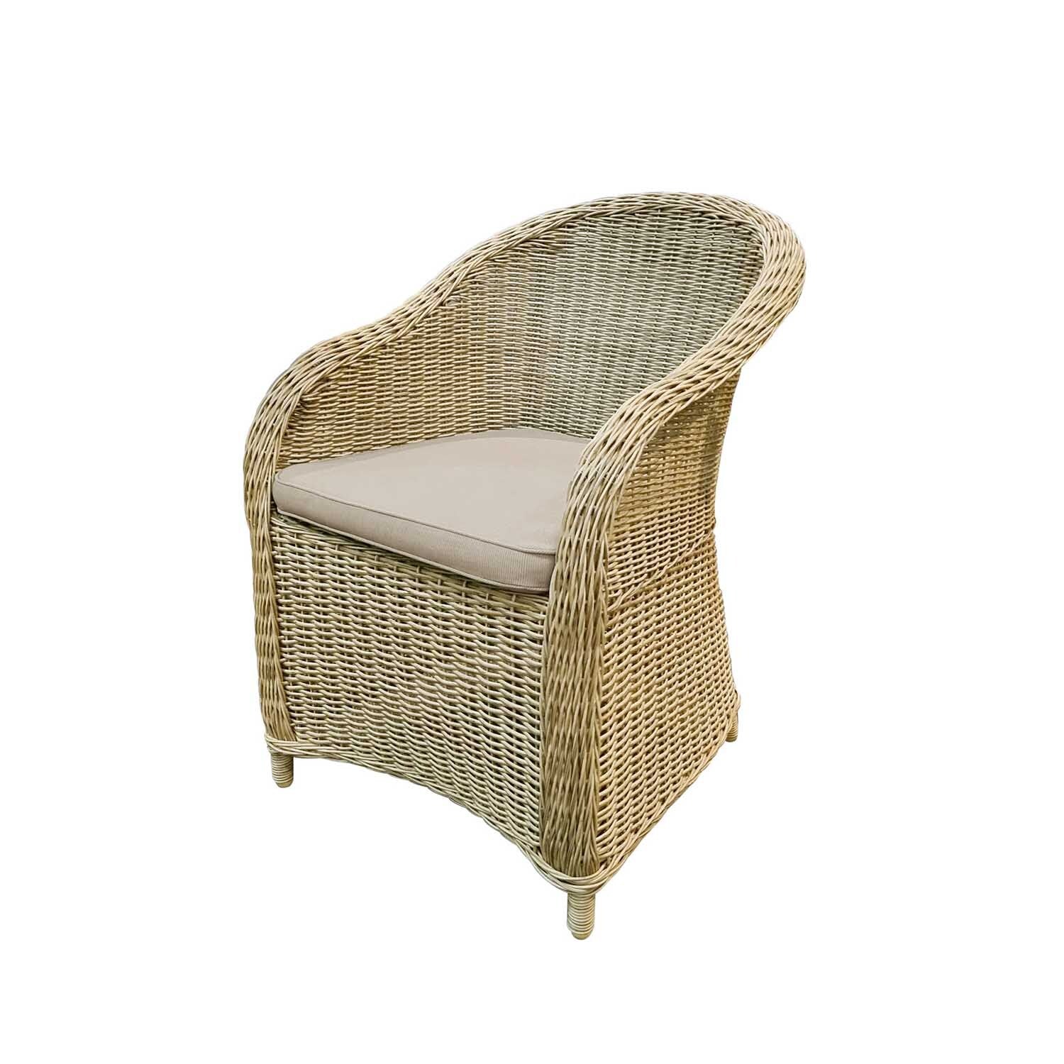 [Clearance] Durham Wicker Outdoor Dining Chair at Moorabbin (MOR) VIC Store Only