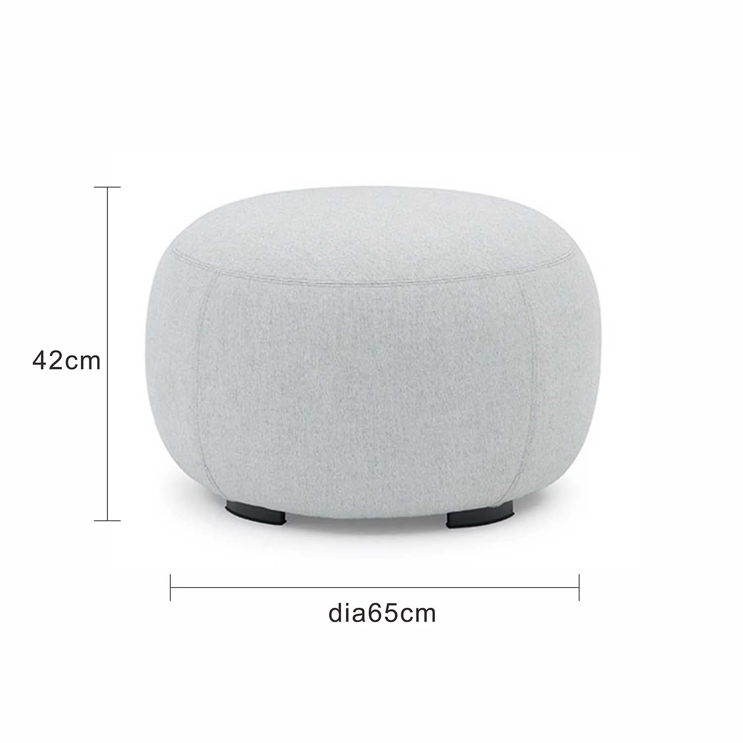 Iowa Outdoor Aluminium Upholstered Stool - Image 4
