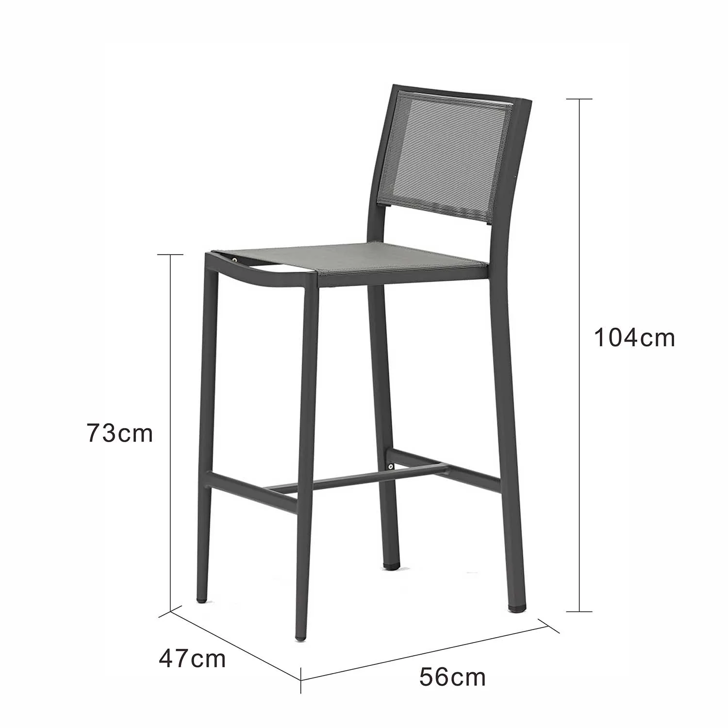 [Clearance] Largo Outdoor Aluminum Bar Chair at Bundall (BDL) QLD Store Only - Image 8