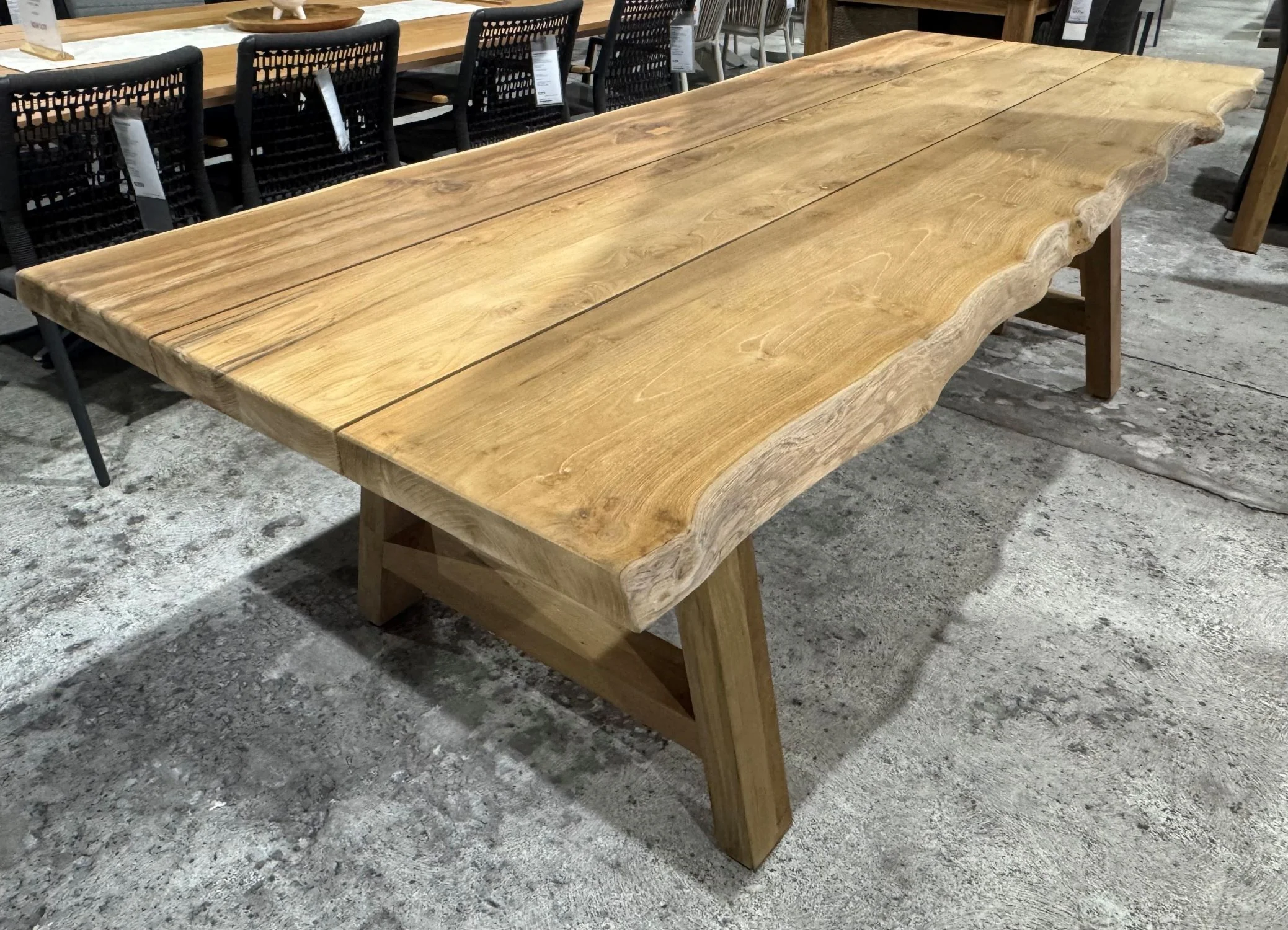 [Clearance] Last One Alexander Recycled Teak Outdoor Dining Table 250 cm at Moorabbin (MOR) VIC Store Only - Image 2