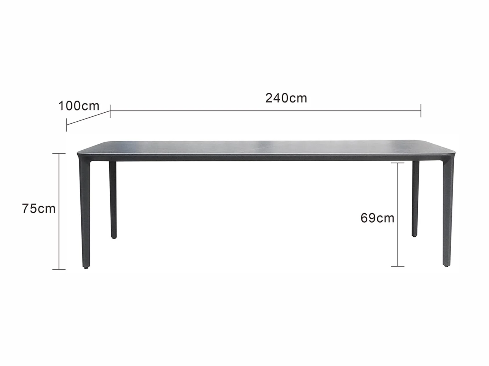 [Clearance] Last One Carson Outdoor Ceramic Dining Table 240 cm at Moorabbin (MOR) VIC Store Only - Image 12