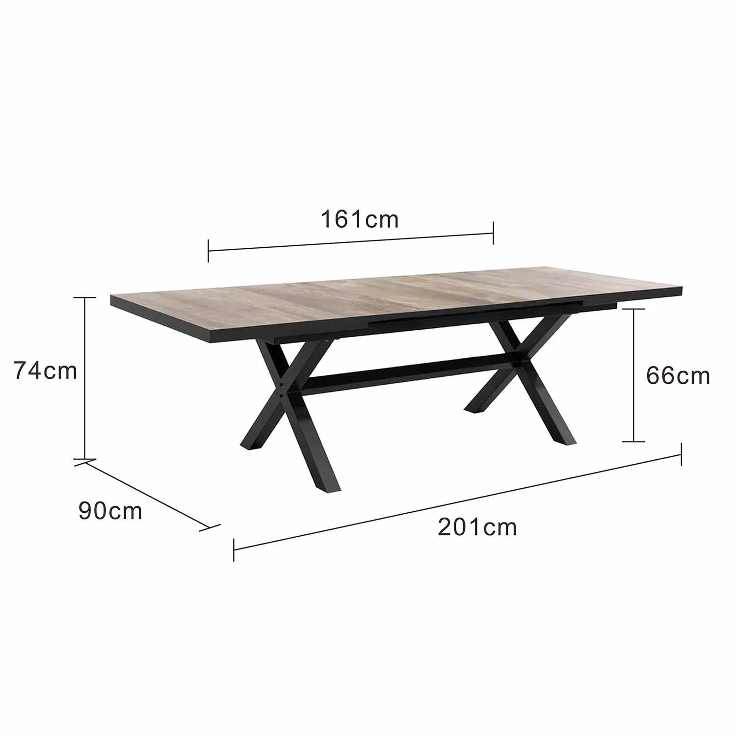 [Clearance] Last One Clifton Outdoor Ceramic Extension Dining Table 161/201 cm at Alexandria (ALX) NSW Store Only - Image 4