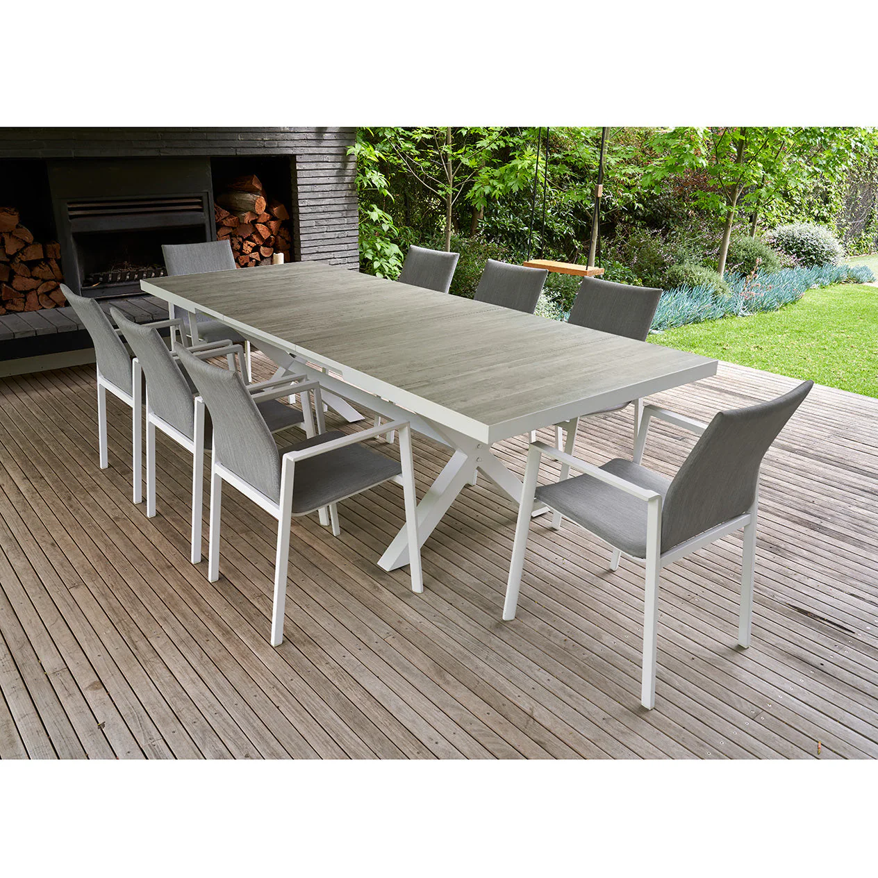 [Clearance] Last One Clifton Outdoor Ceramic Extension Dining Table 201/261 cm at Bundall (BDL) QLD Store Only - Image 2