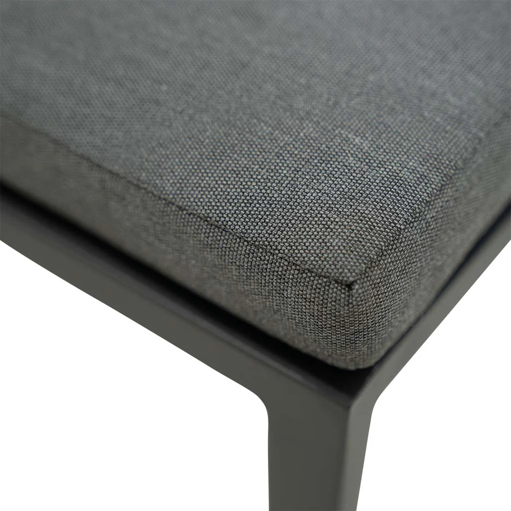 Coda Aluminium Outdoor Armless Dining Chair with Cushion - Image 11