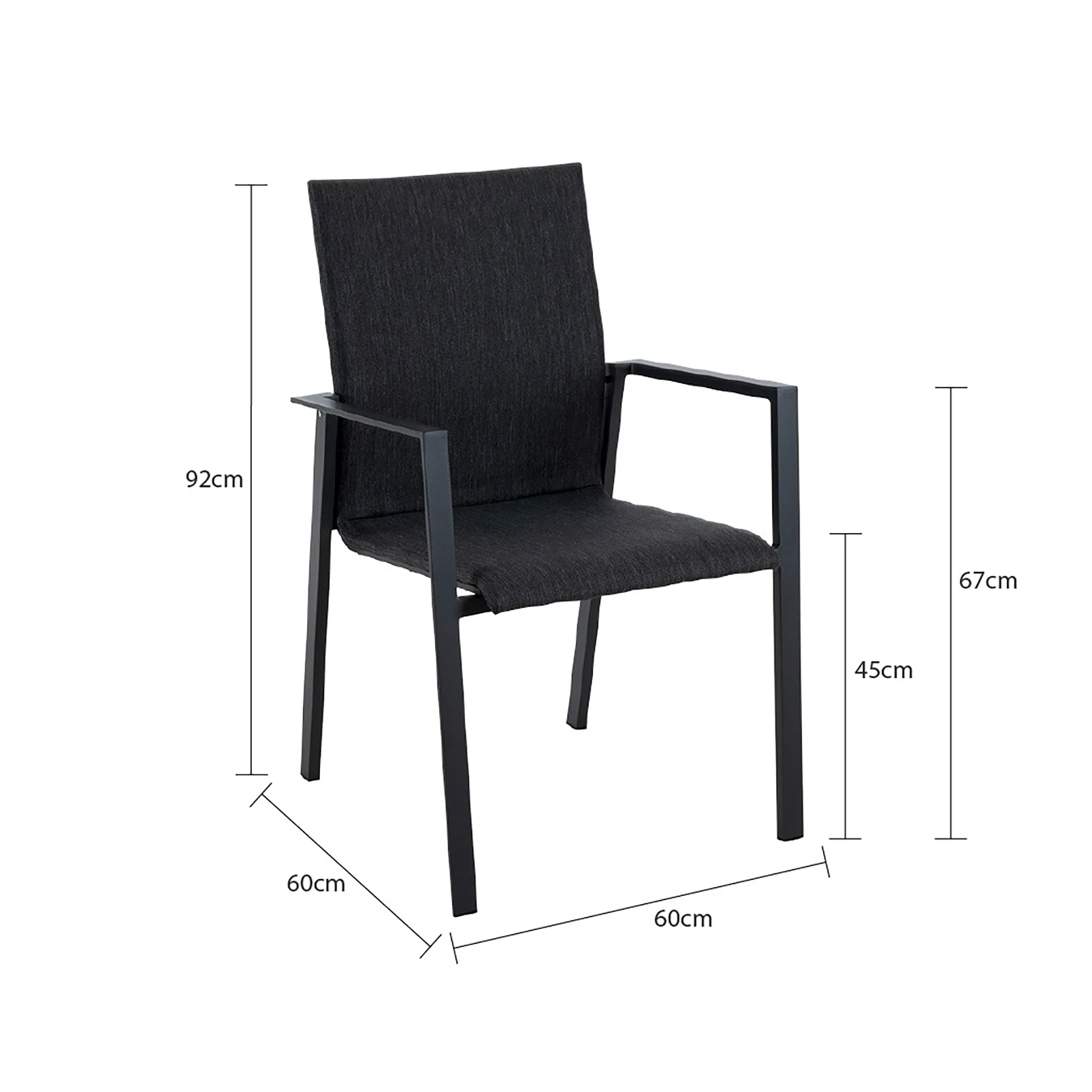 [Clearance] Last One Eden Outdoor Aluminium Dining Chair at Alexandria (ALX) NSW Store Only - Image 2