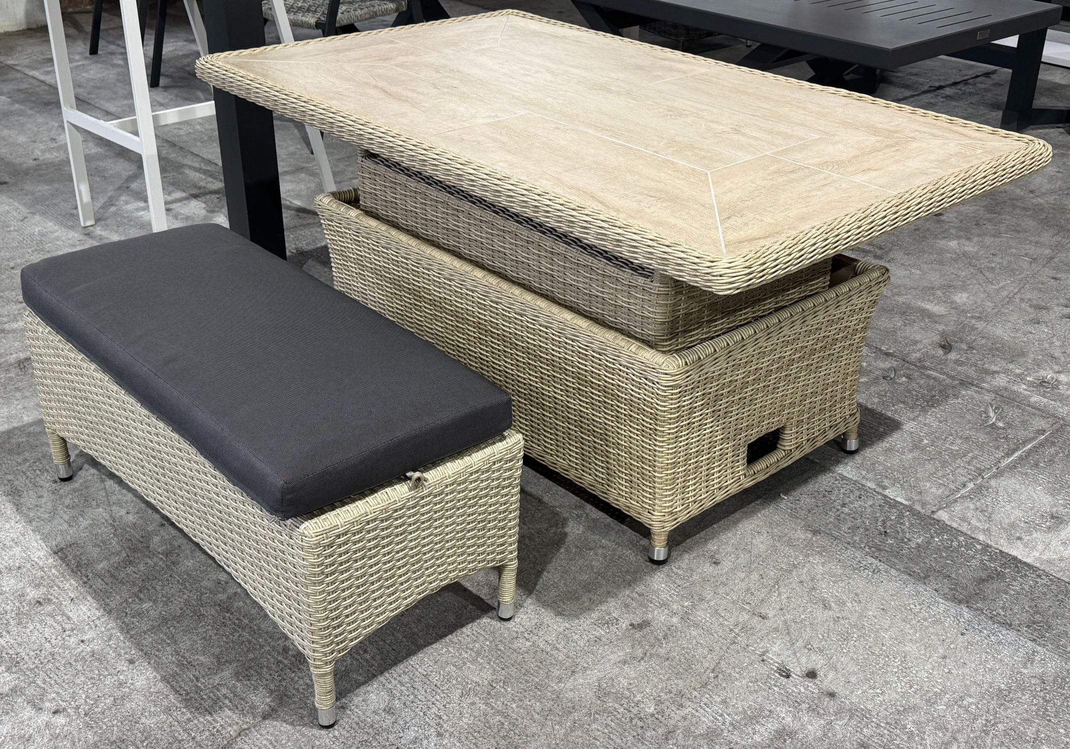 [Clearance] Last One Hilo Table Oxford Bench Dining Setting at Moorabbin (MOR) VIC Store Only