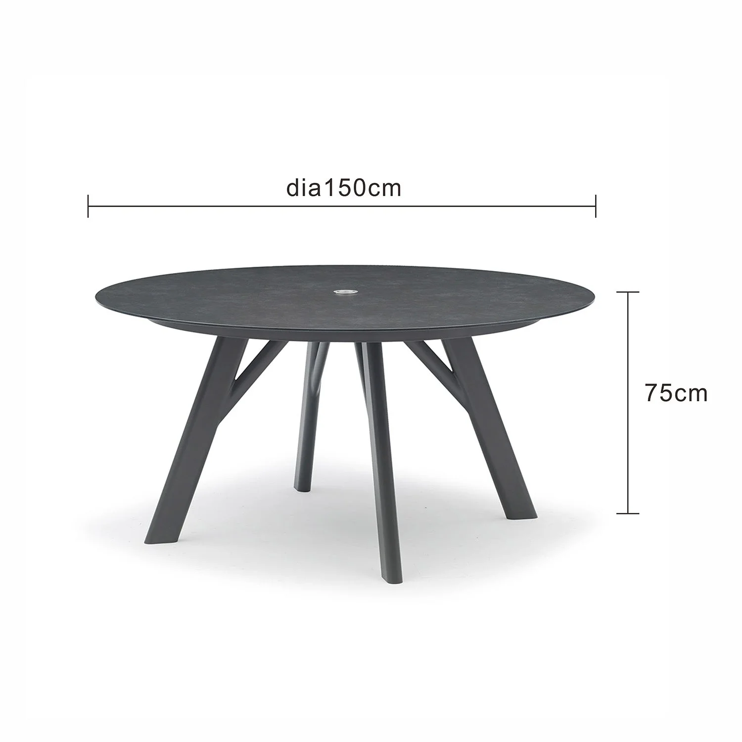 [Clearance] Last One Iowa Outdoor Aluminium Round Dining Table with High-pressure Laminate Top at Bundall (BDL) QLD Store Only - Image 4