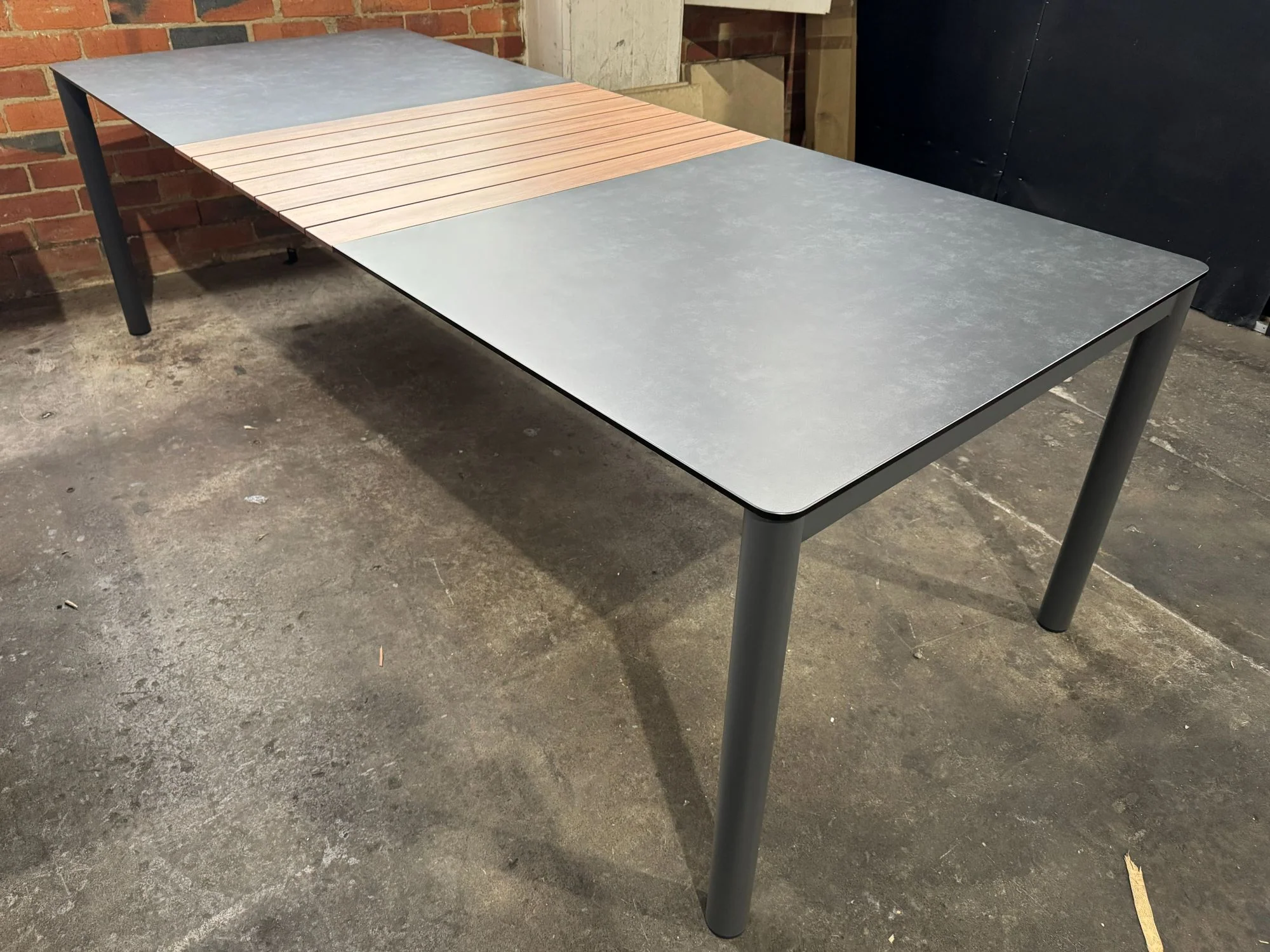 [Clearance] Last One Largo Outdoor Aluminium Dining Table with Ceramic Glass & High-pressure Laminate Top 180 / 246 cm at Moorabbin (MOR) VIC Store Only - Image 2