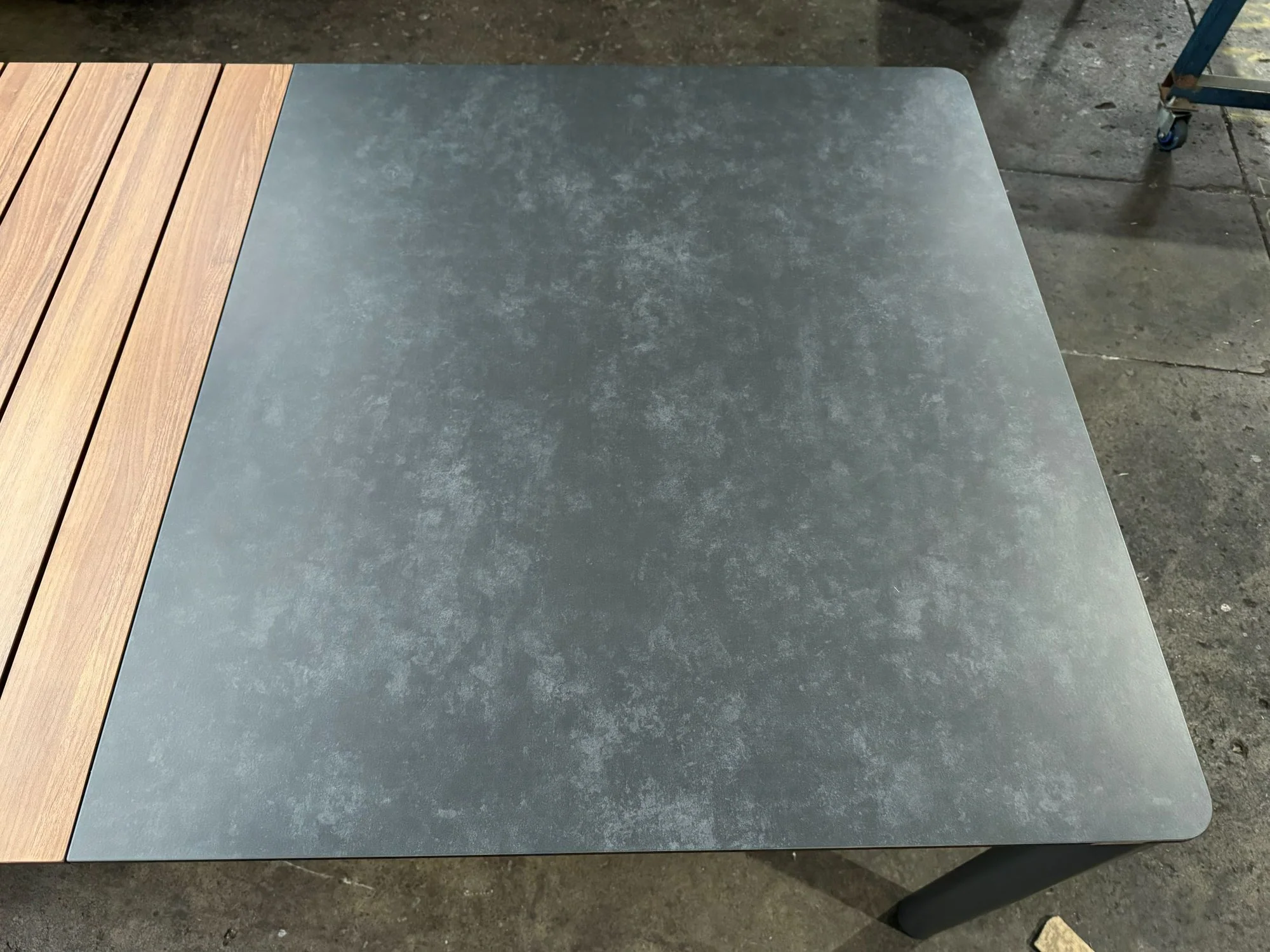 [Clearance] Last One Largo Outdoor Aluminium Dining Table with Ceramic Glass & High-pressure Laminate Top 180 / 246 cm at Moorabbin (MOR) VIC Store Only - Image 4
