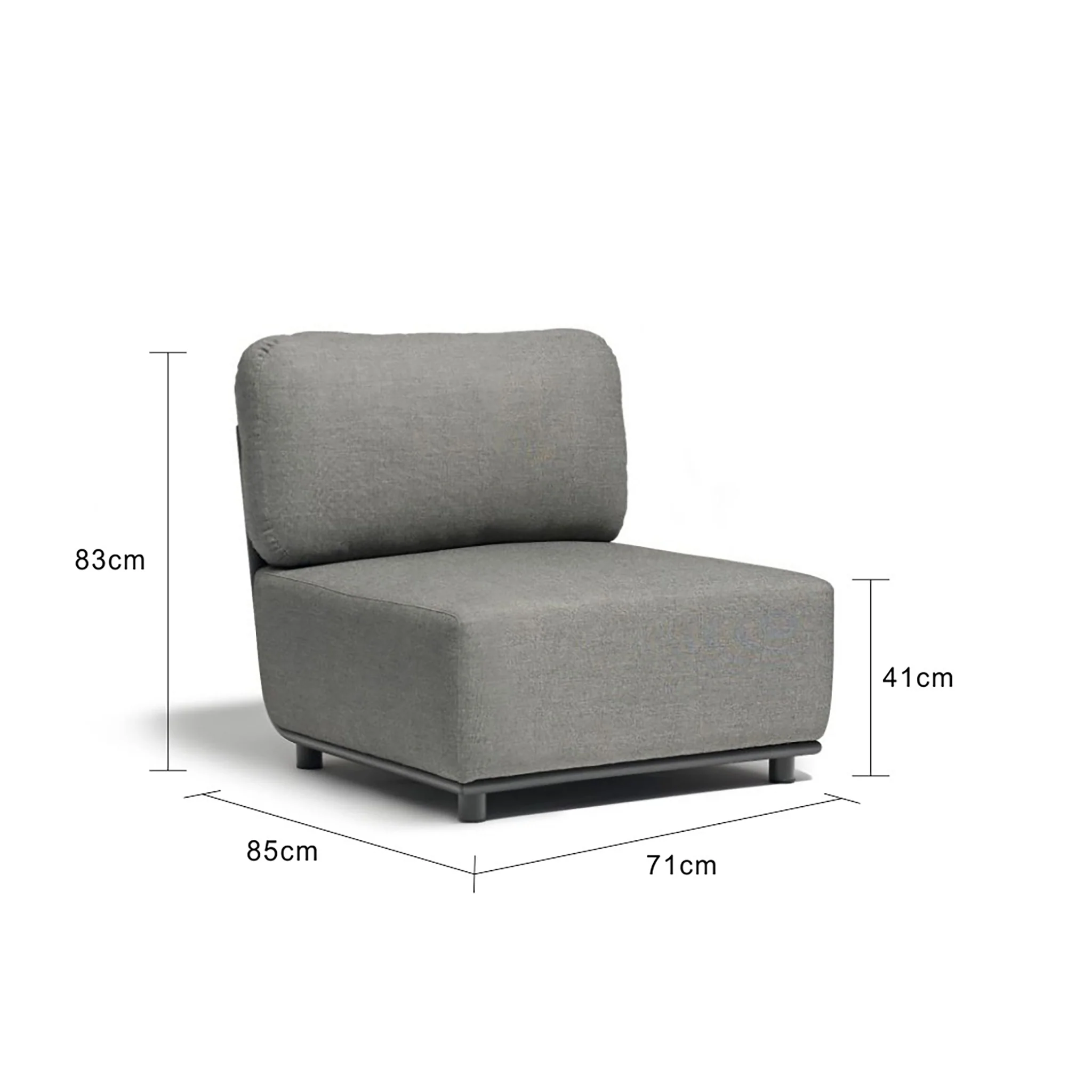 Lawson Outdoor Rope Armless Chair - Image 8