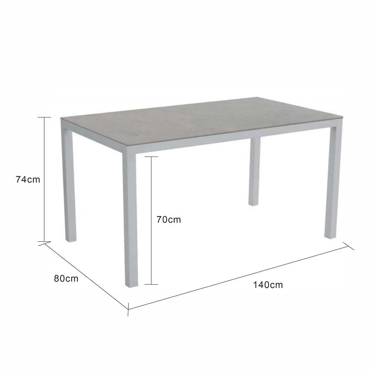 [Clearance] Last One Lisbon Outdoor Ceramic Dining Table 140 cm at Moorabbin (MOR) VIC Store Only - Image 4