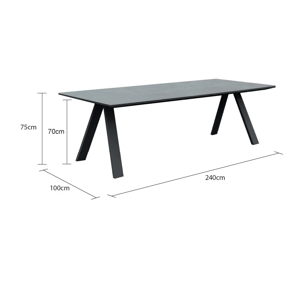 [Clearance] Last One Neverland Outdoor Ceramic Dining Table 240 cm at Moorabbin (MOR) VIC Store Only - Image 5