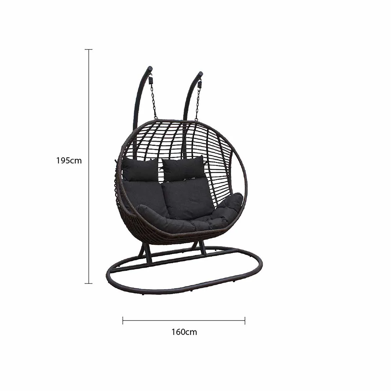 [Clearance] Last One Turin Outdoor Wicker Double Hanging Egg Chair at Alexandria (ALX) NSW Store Only - Image 5