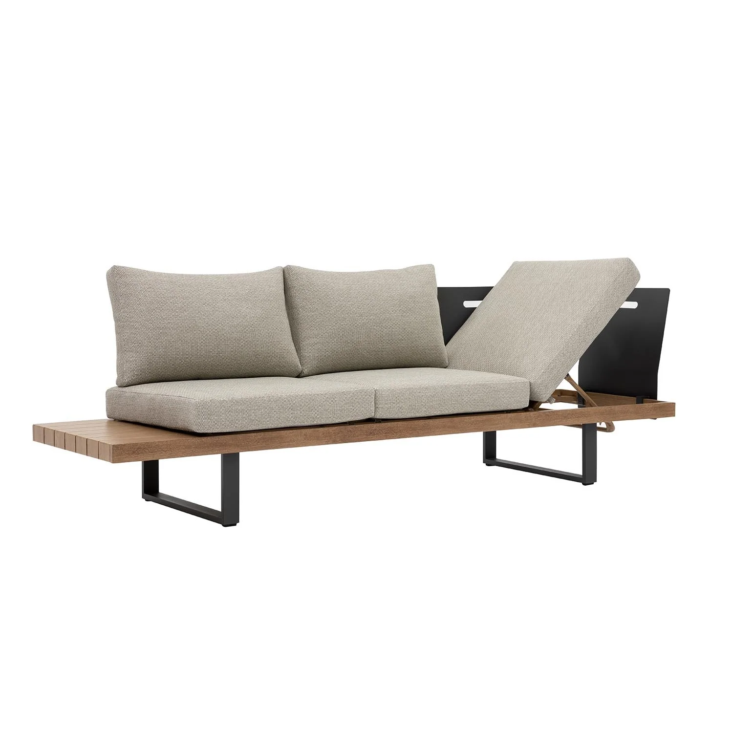 Vancouver 5 Seater Aluminium Outdoor Modular Lounge With Coffee Table 100 cm - Image 4